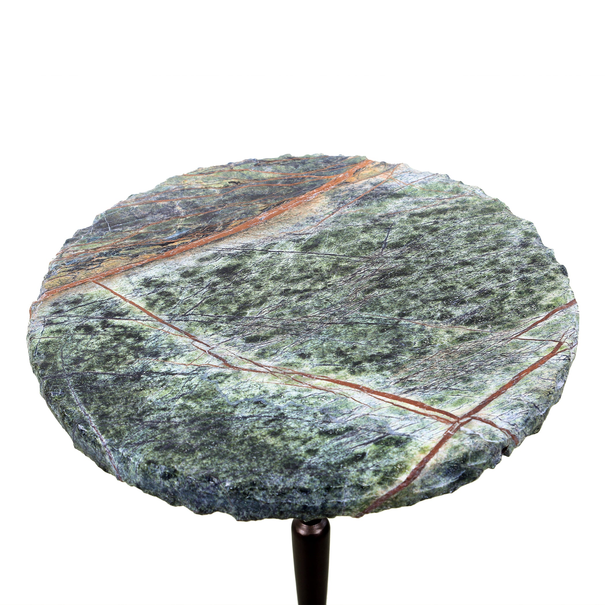 14" Green Bidasar Marble Accent Table