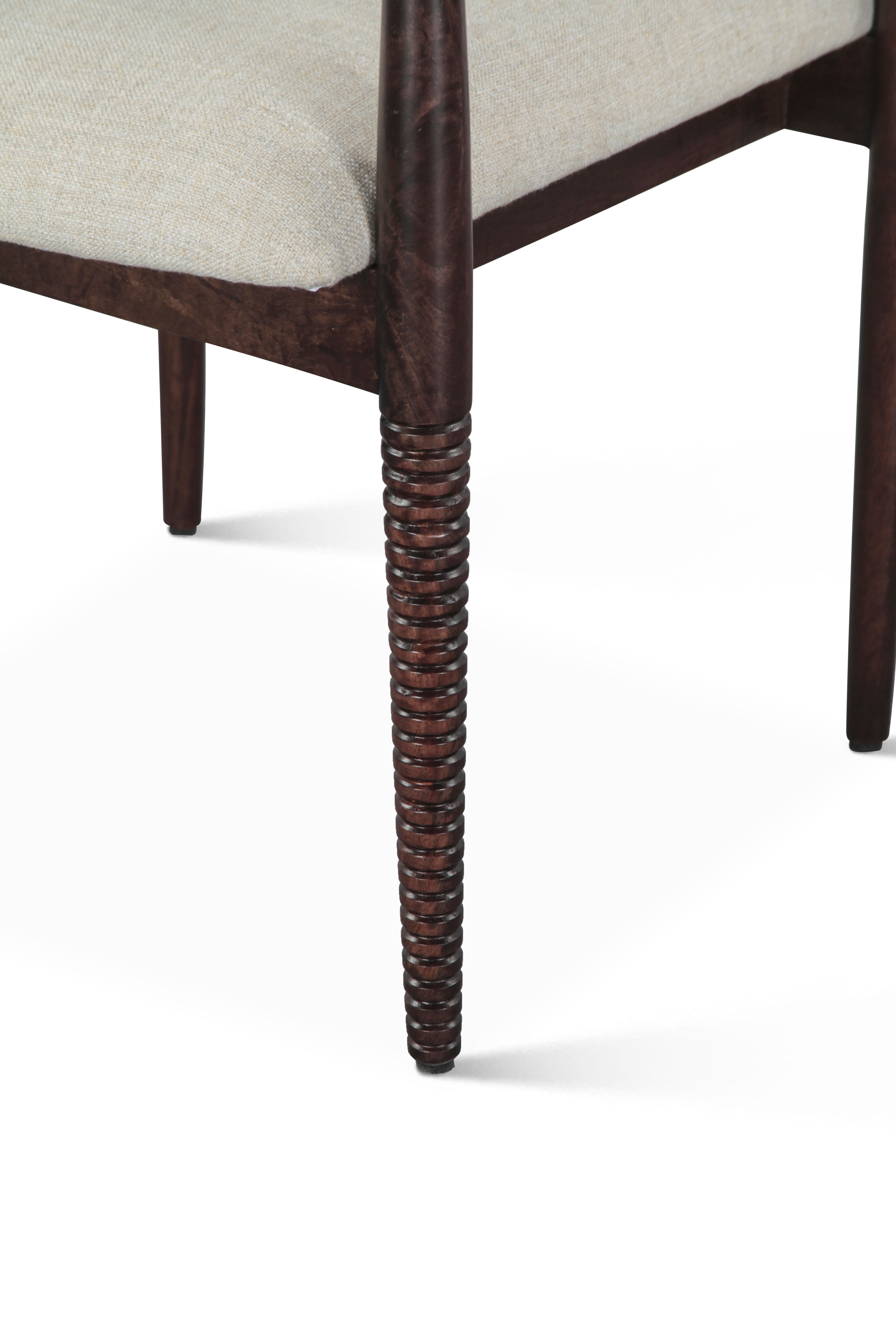 22" Dark Sienna Upholstered Dining Chair