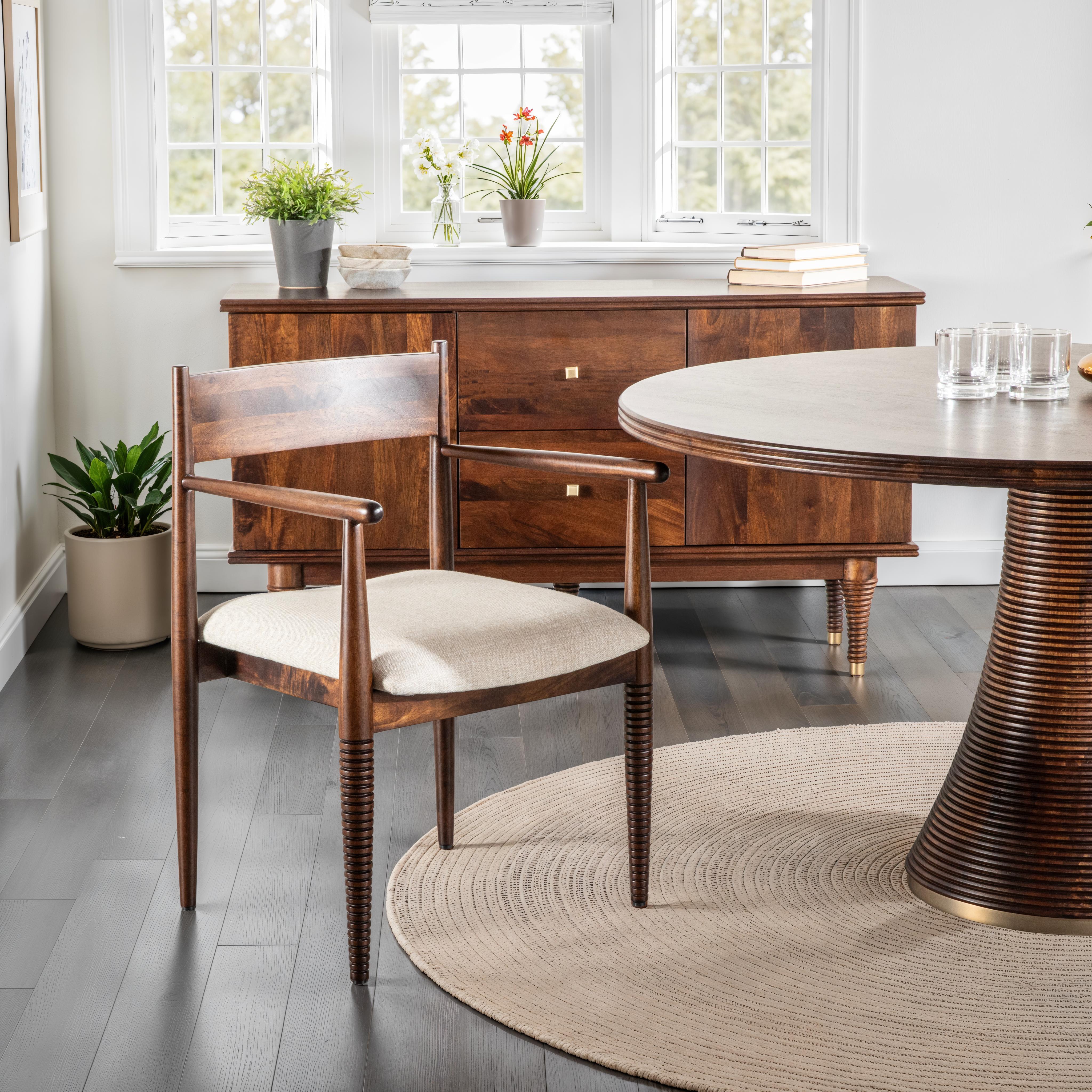 22" Dark Sienna Upholstered Dining Chair