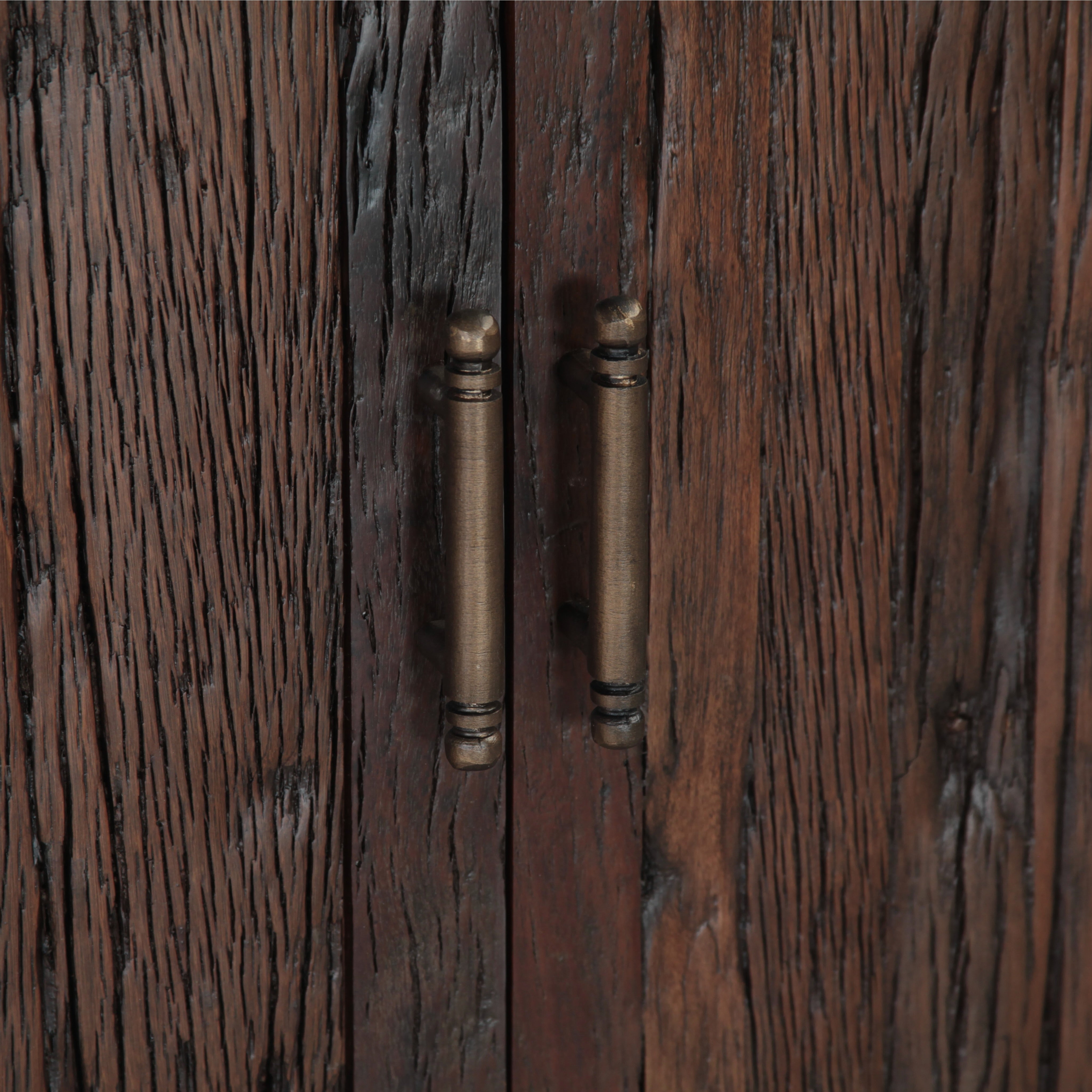 38" Reclaimed Hardwood Round Bar Cabinet