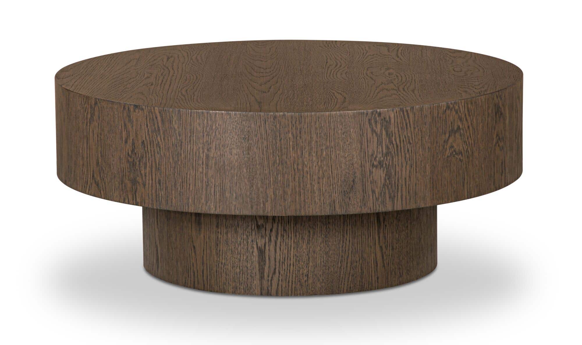 36" Dark Brown Oak Coffee Table