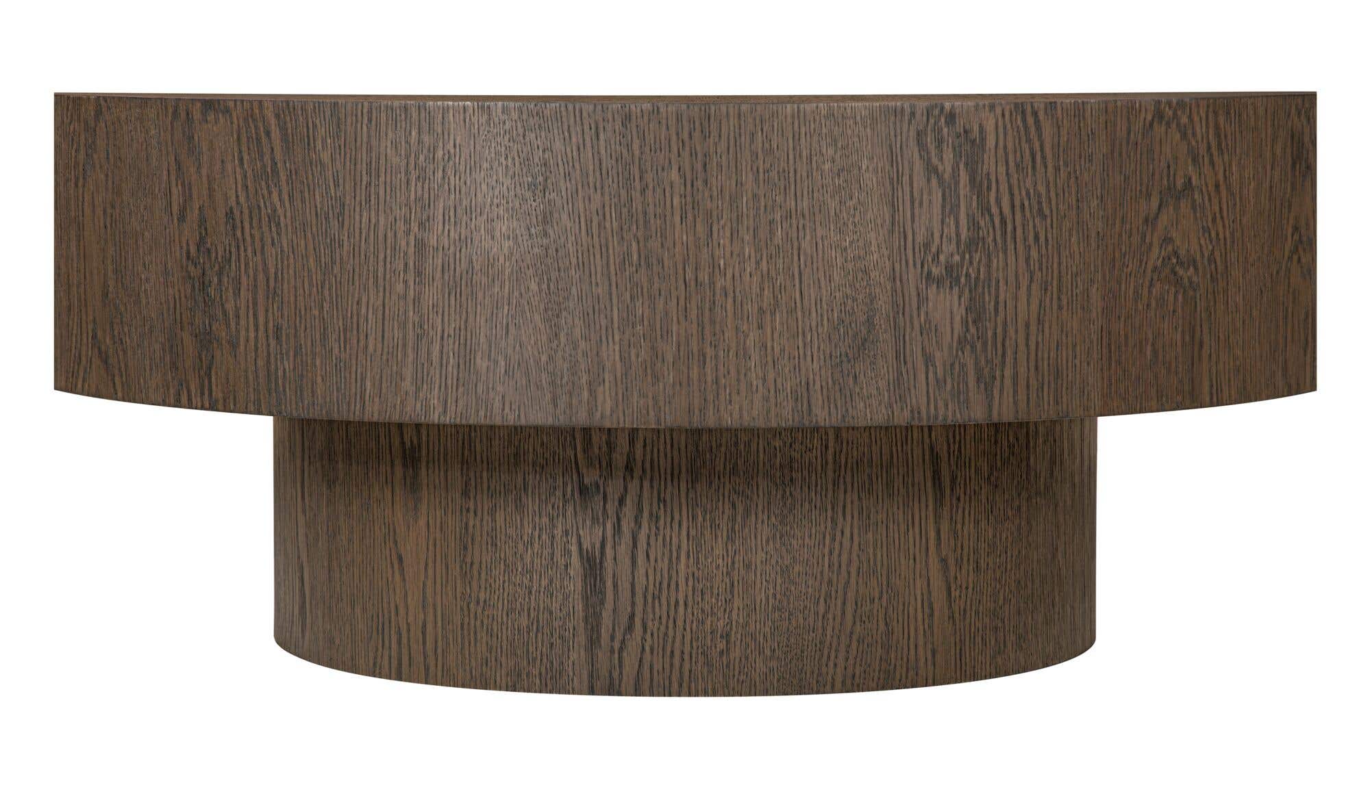 36" Dark Brown Oak Coffee Table