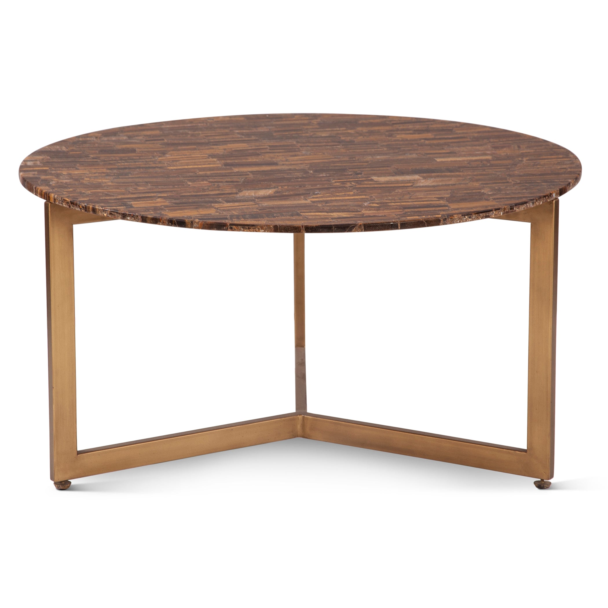 36" Tiger Eye Stone Coffee Table