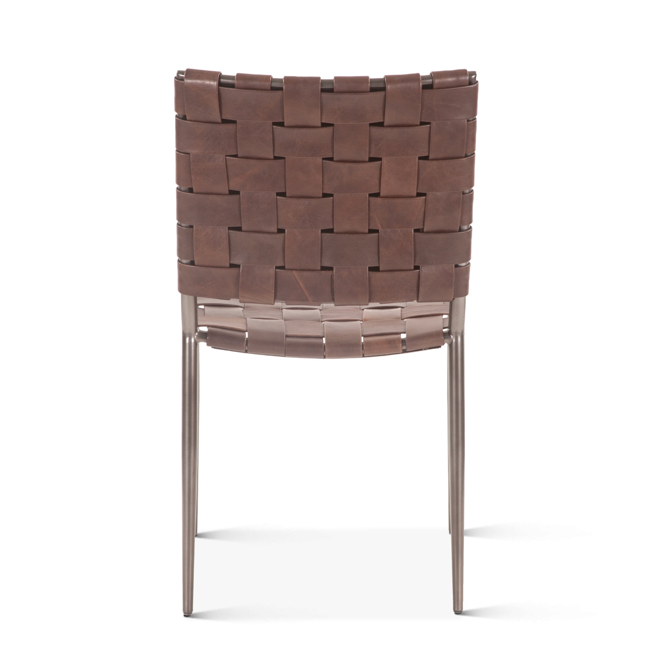 18" Dining Chair in Brown Buffalo Leather