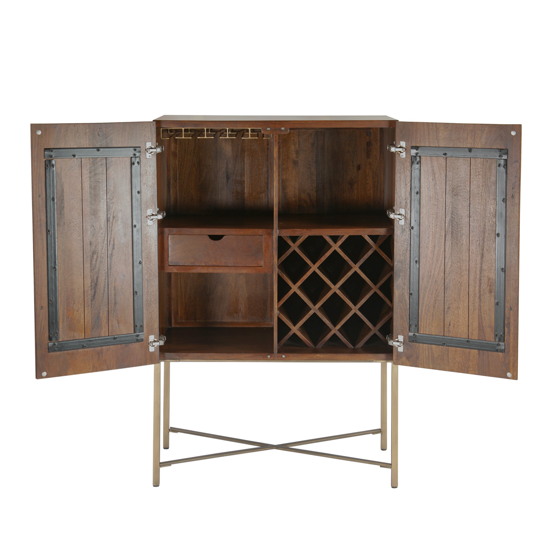 39" Honey Brown Bar Cabinet