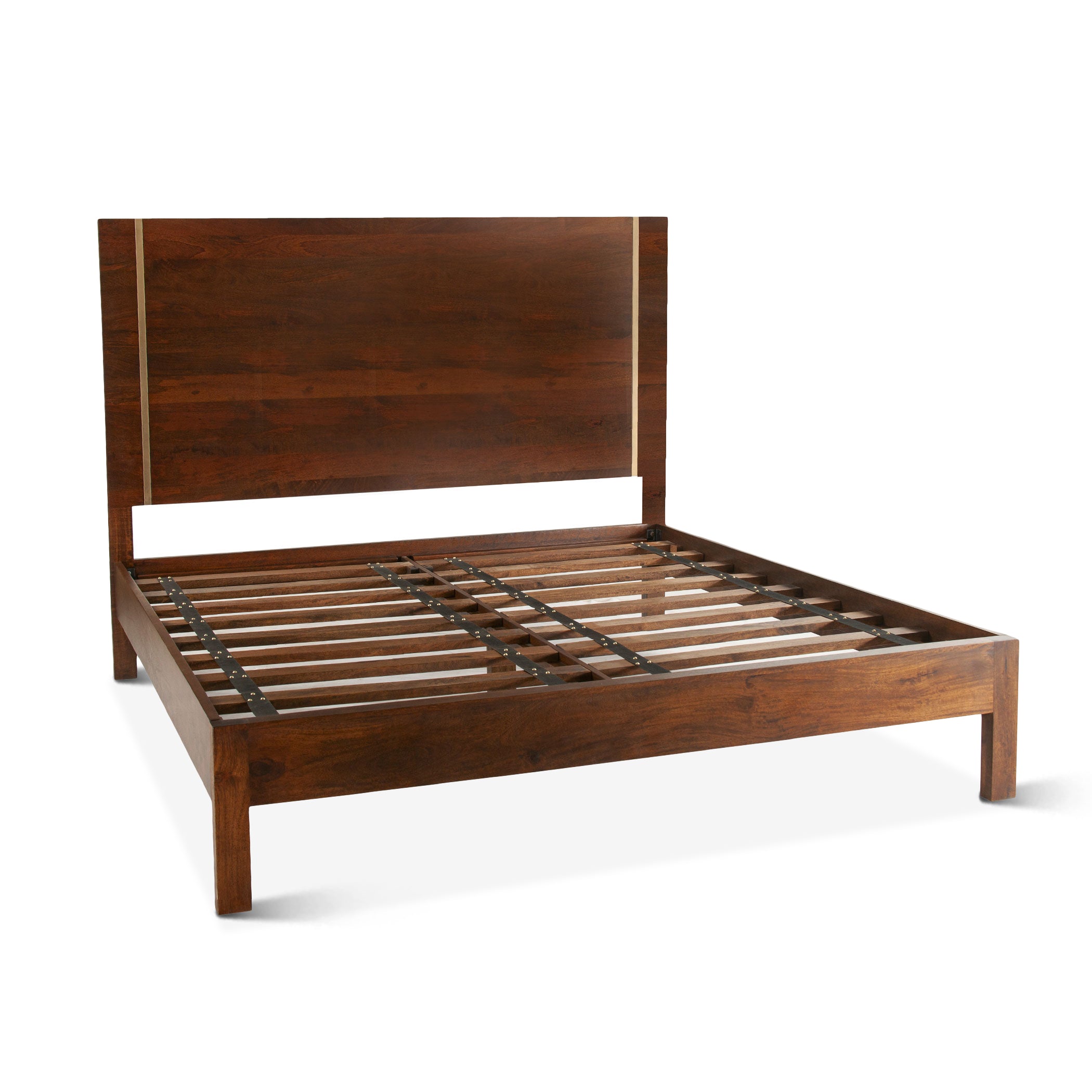 80" Honey Brown Mango Wood King Size Bed