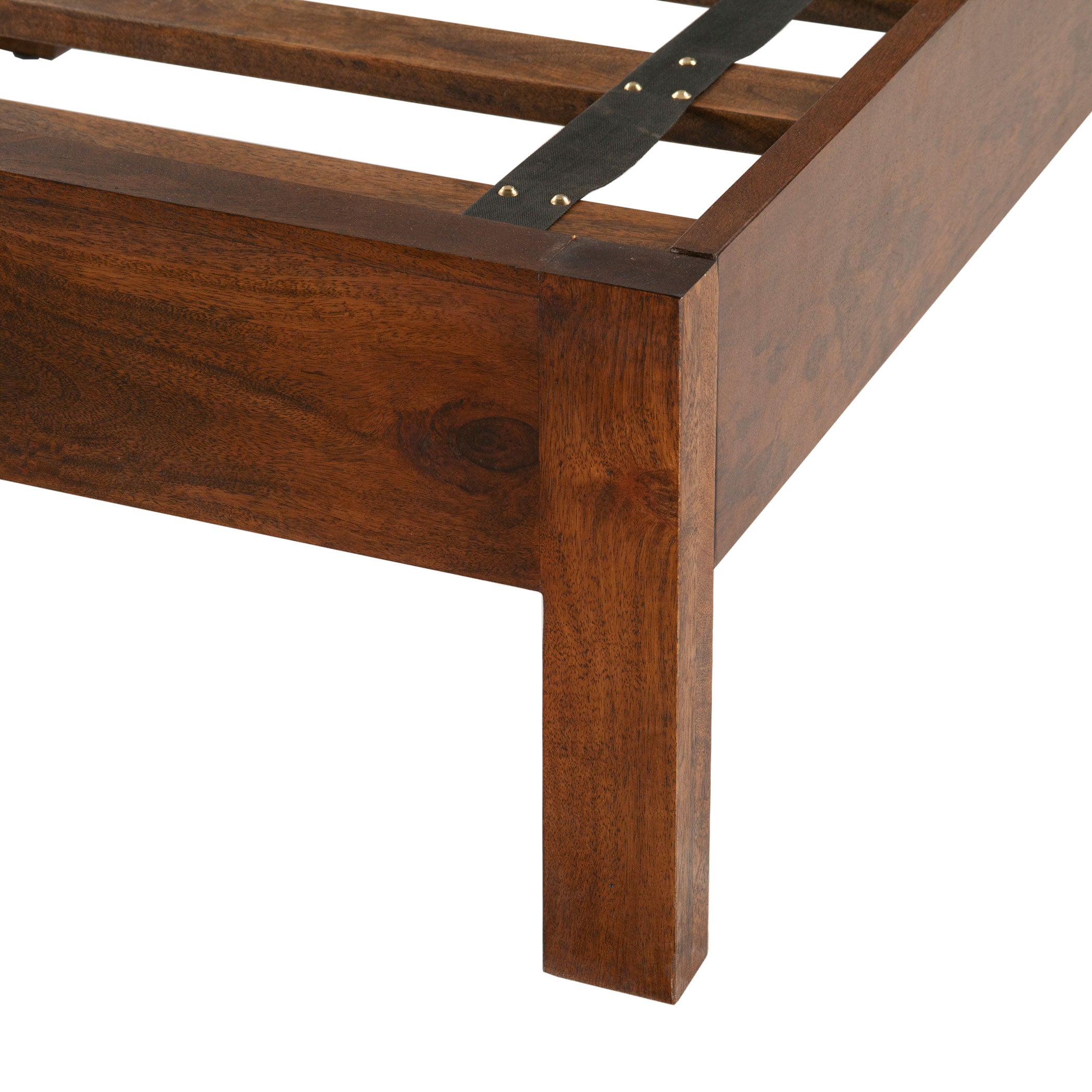 80" Honey Brown Mango Wood King Size Bed