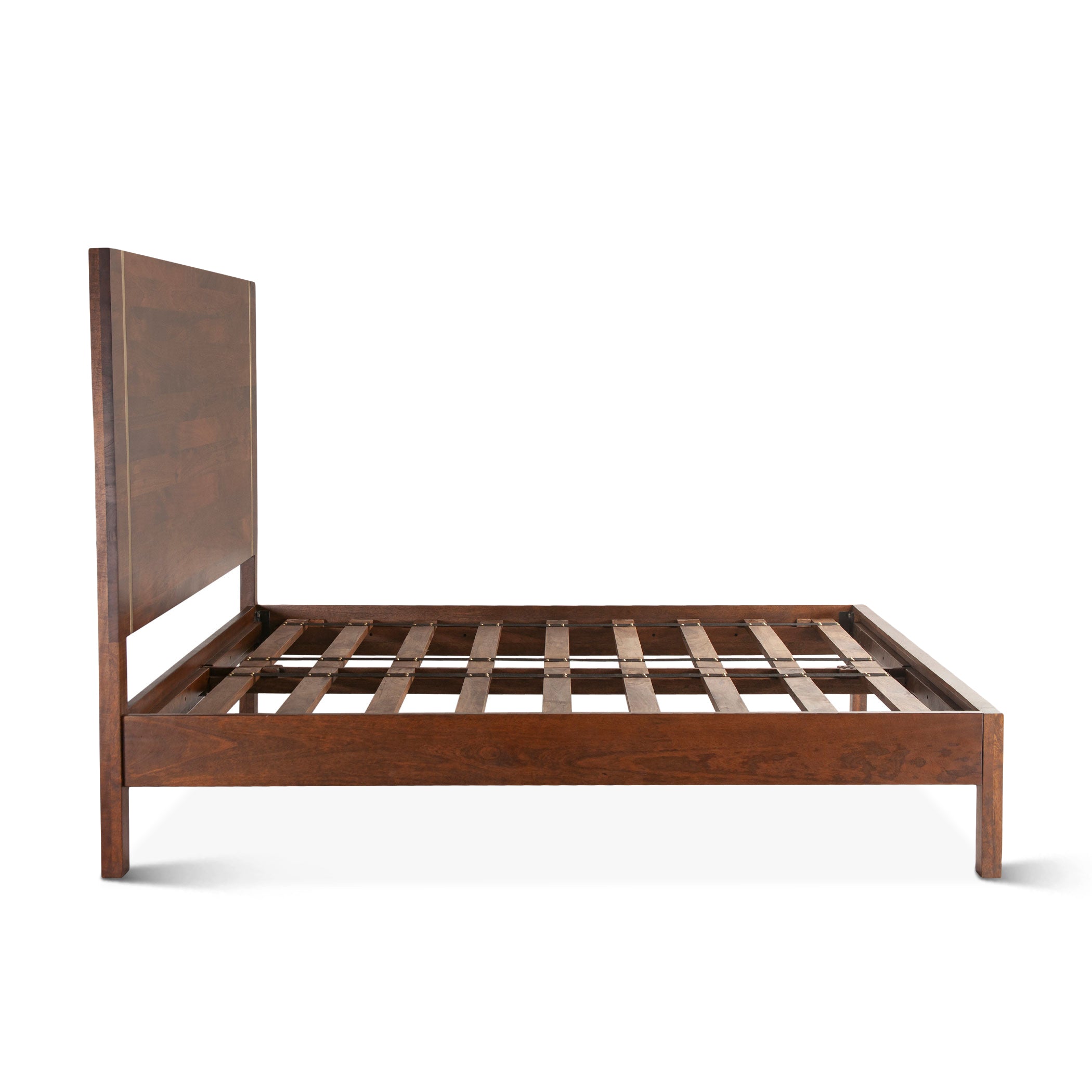 80" Honey Brown Mango Wood King Size Bed