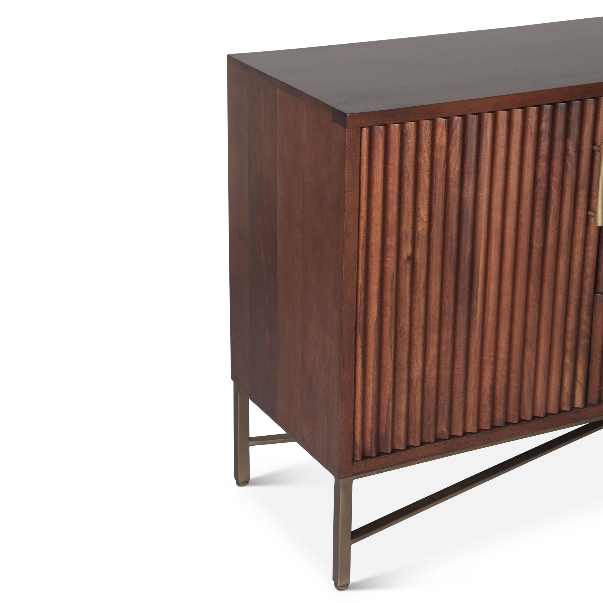 68" Honey Brown Mango Wood Sideboard