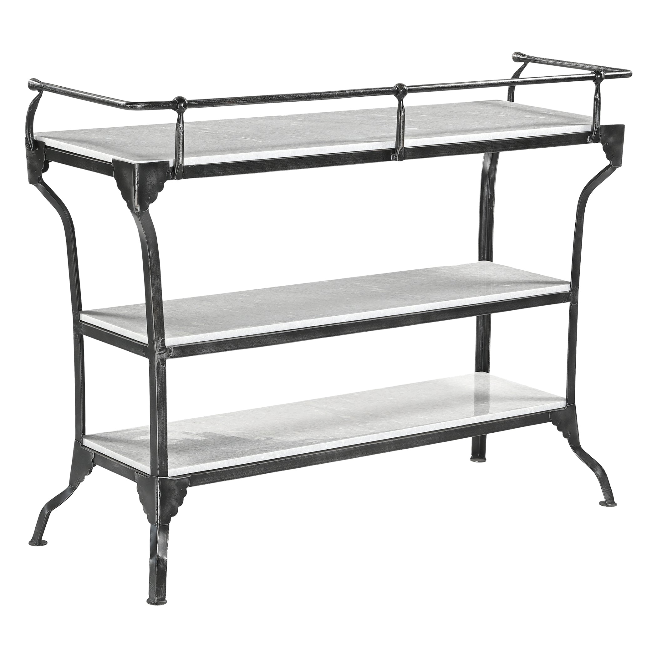 16" White Marble Console Table