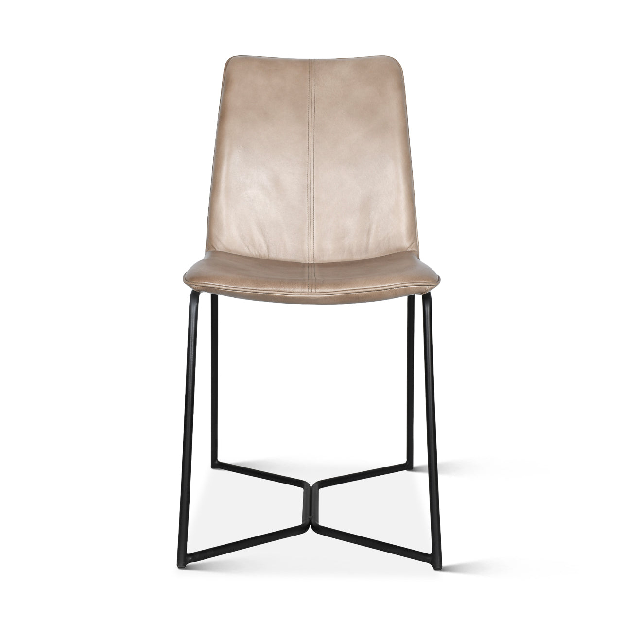 18" Dining Chair in Hand Washed Taupe Leather
