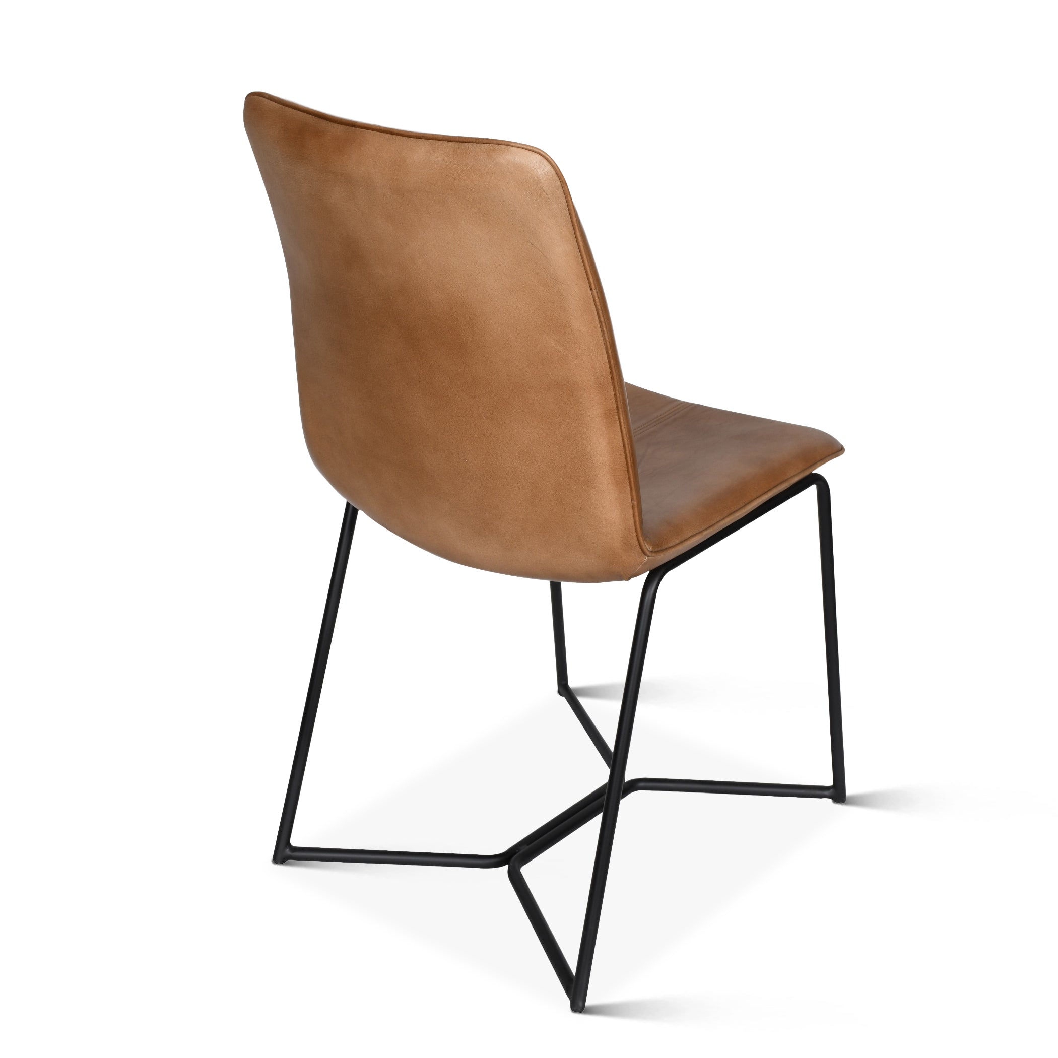 18" Dining Chair in Hand Washed Taupe Leather