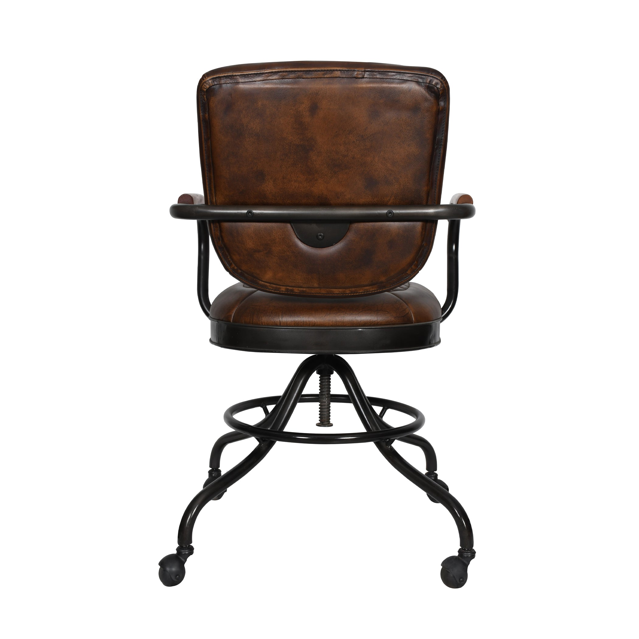 23" Antique Whiskey Leather Desk Chair