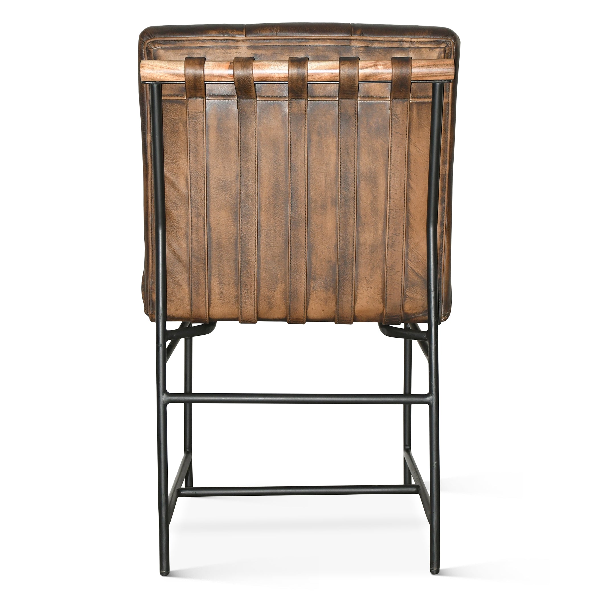 18" Dining Chair in Antique Whiskey Leather