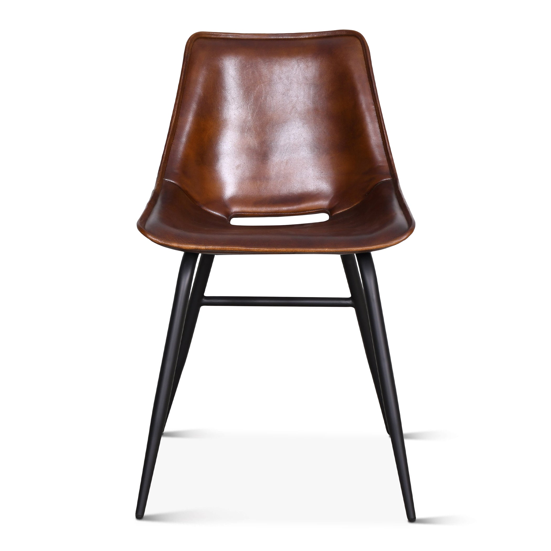 18" Dining Chair in Handwashed Chestnut Leather