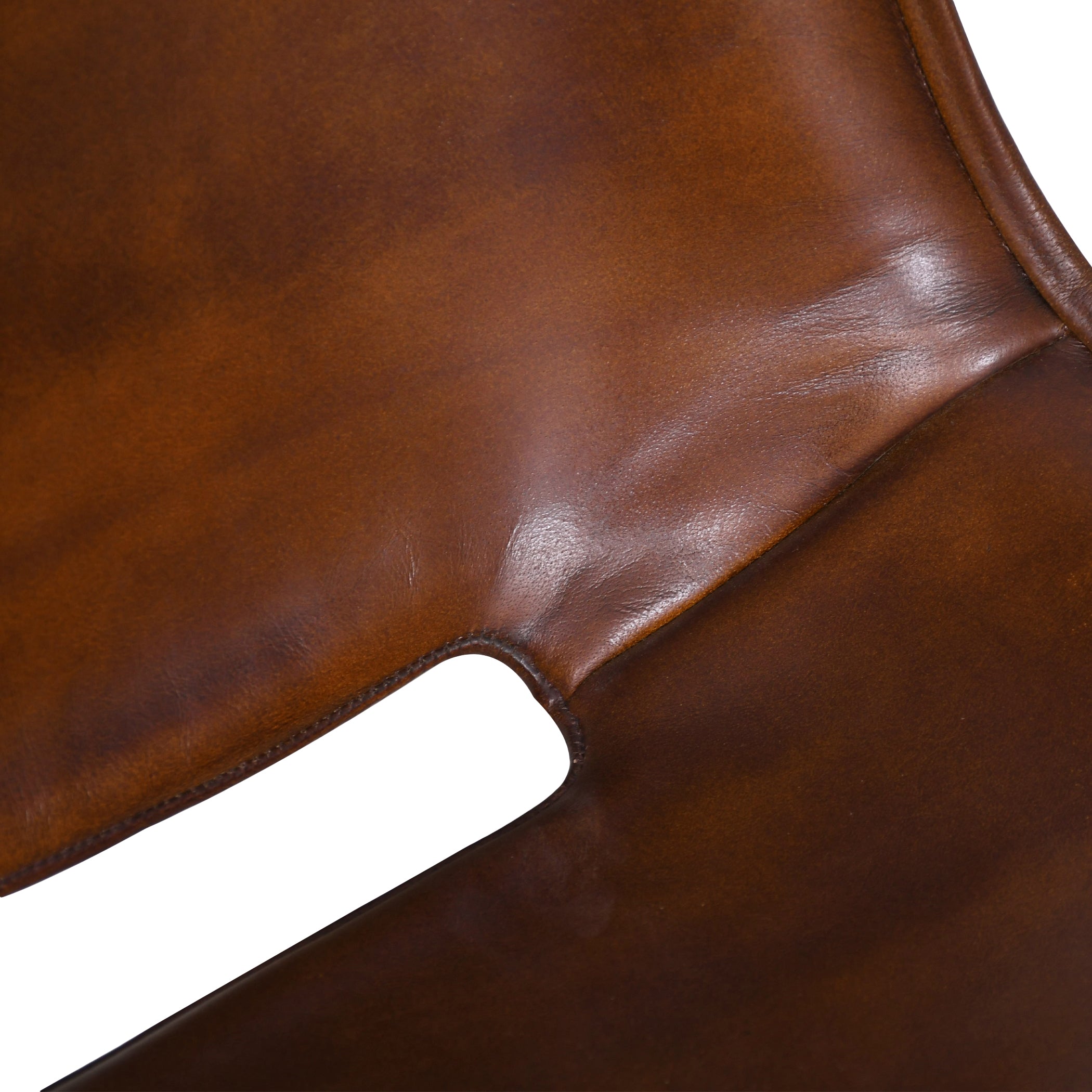 18" Dining Chair in Handwashed Chestnut Leather