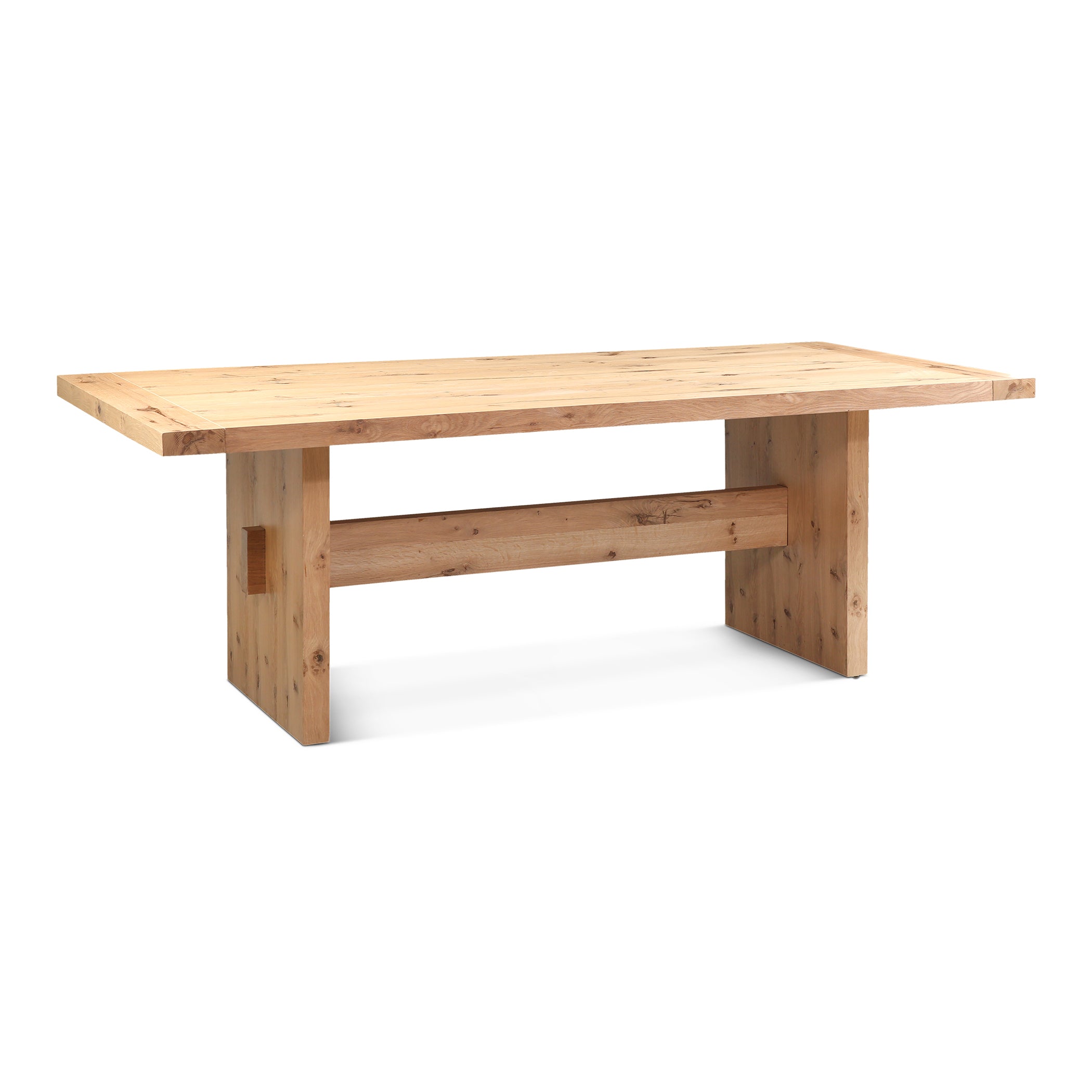 85" Natural Distressed Oak Dining Table