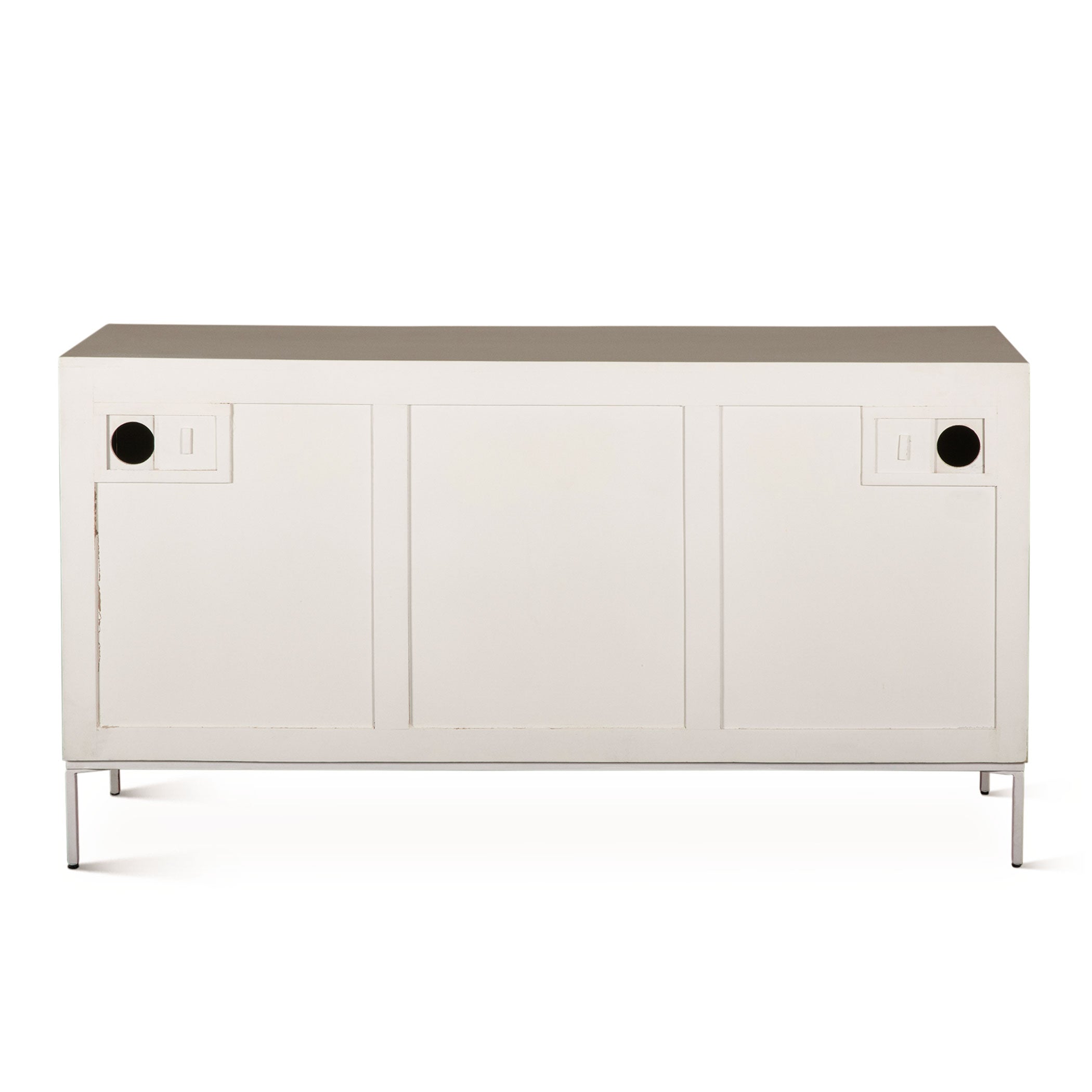 57" Coastal White Mango Wood Sideboard