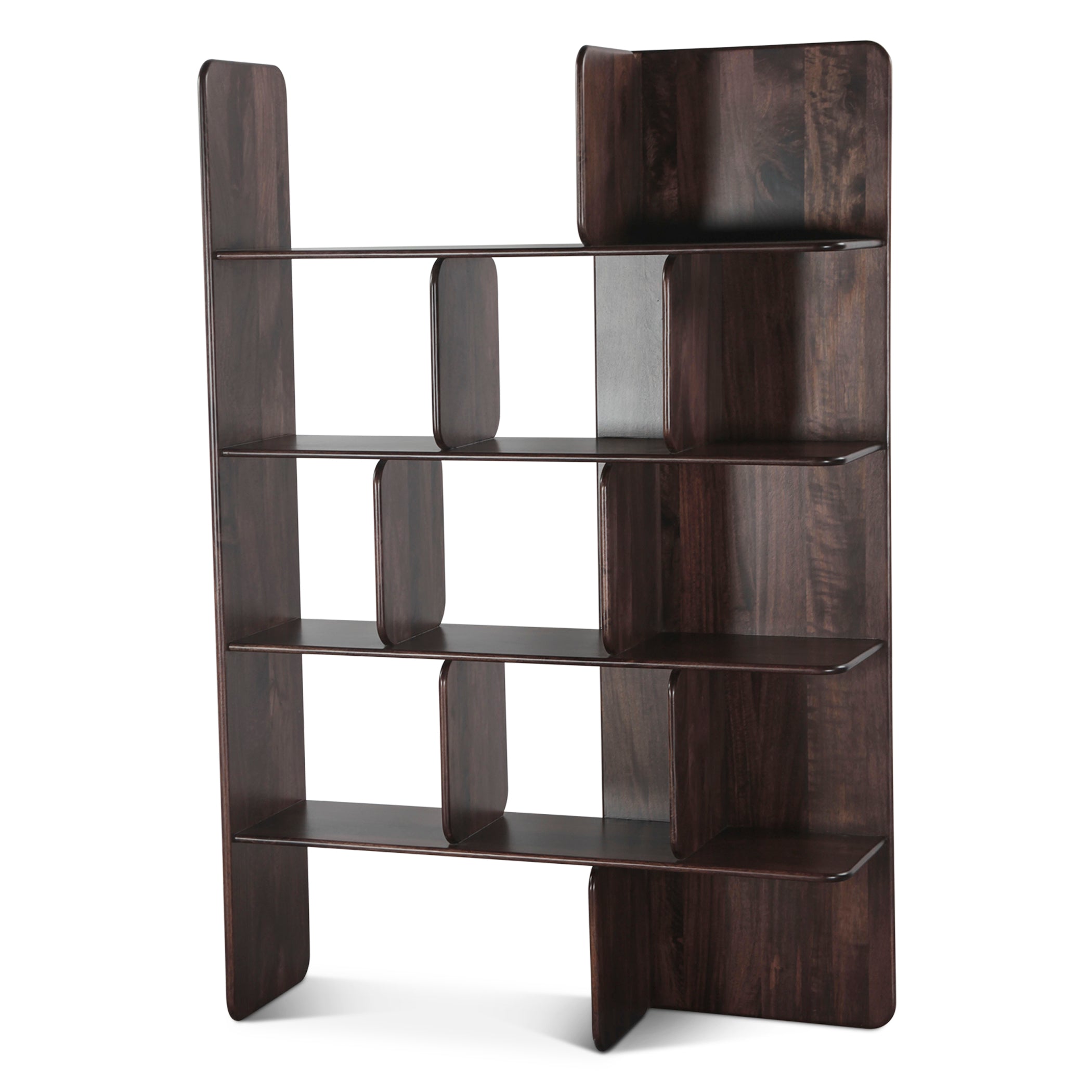 47" Dark Sienna Mango Wood Bookshelf