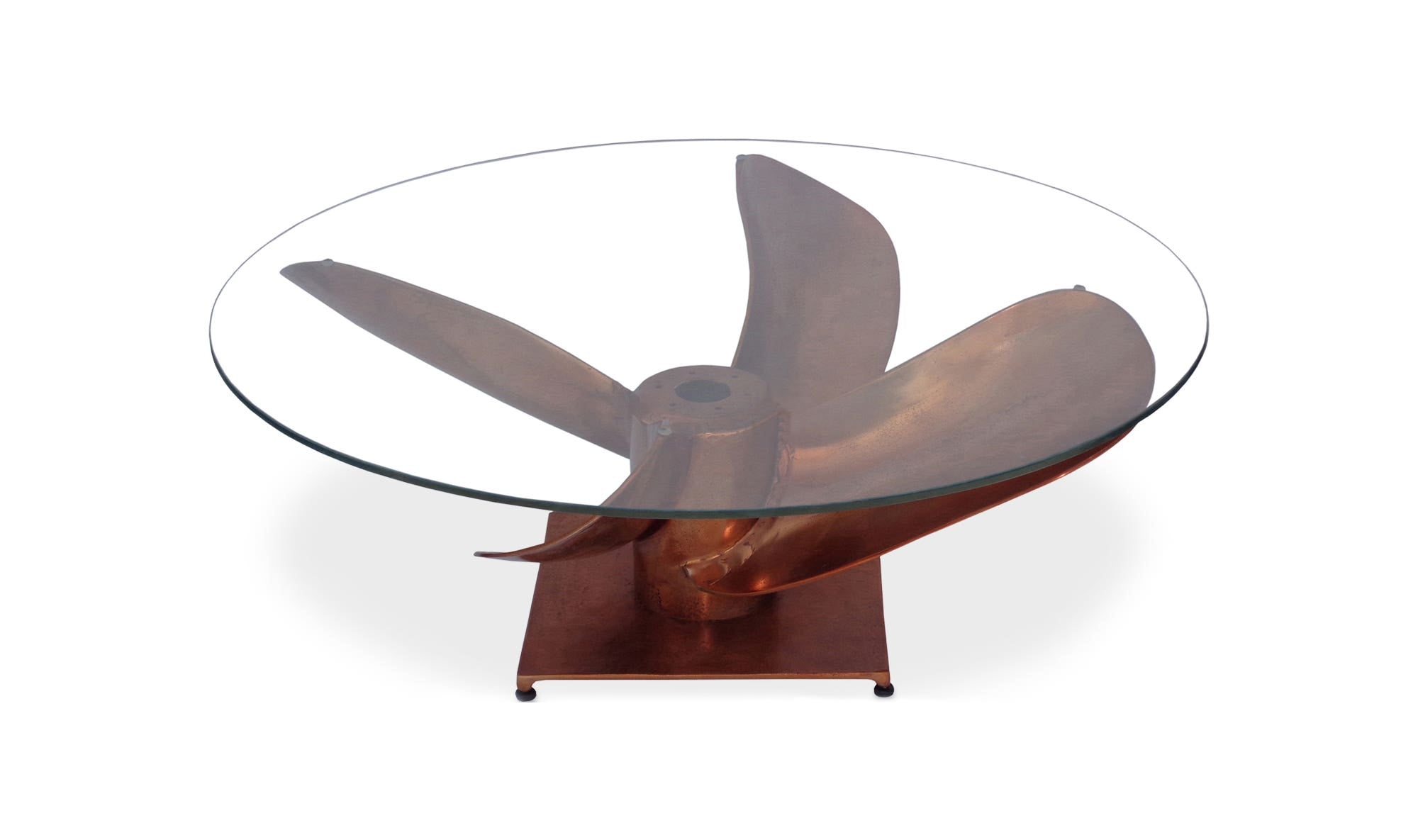 35.5" Copper Aluminum Coffee Table