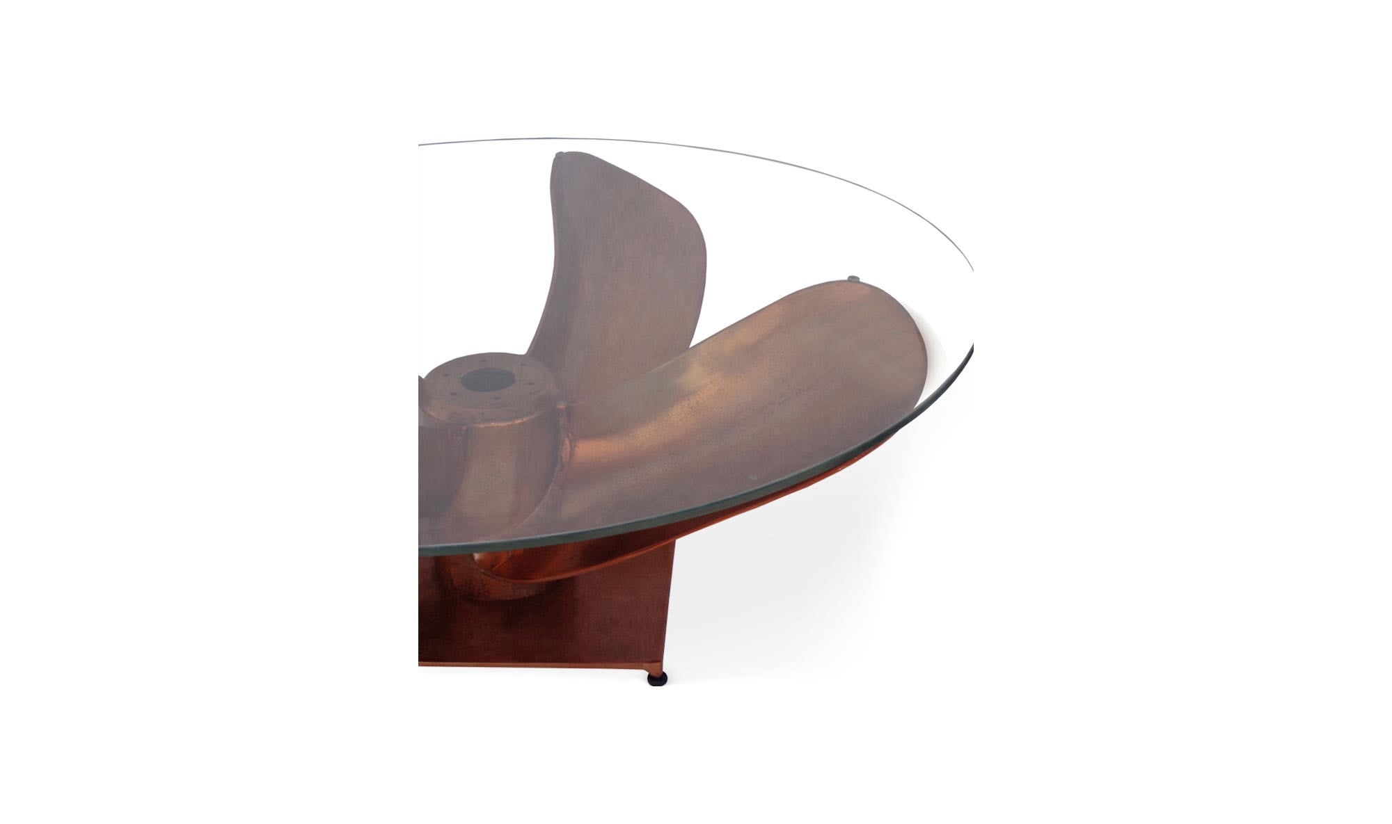 35.5" Copper Aluminum Coffee Table