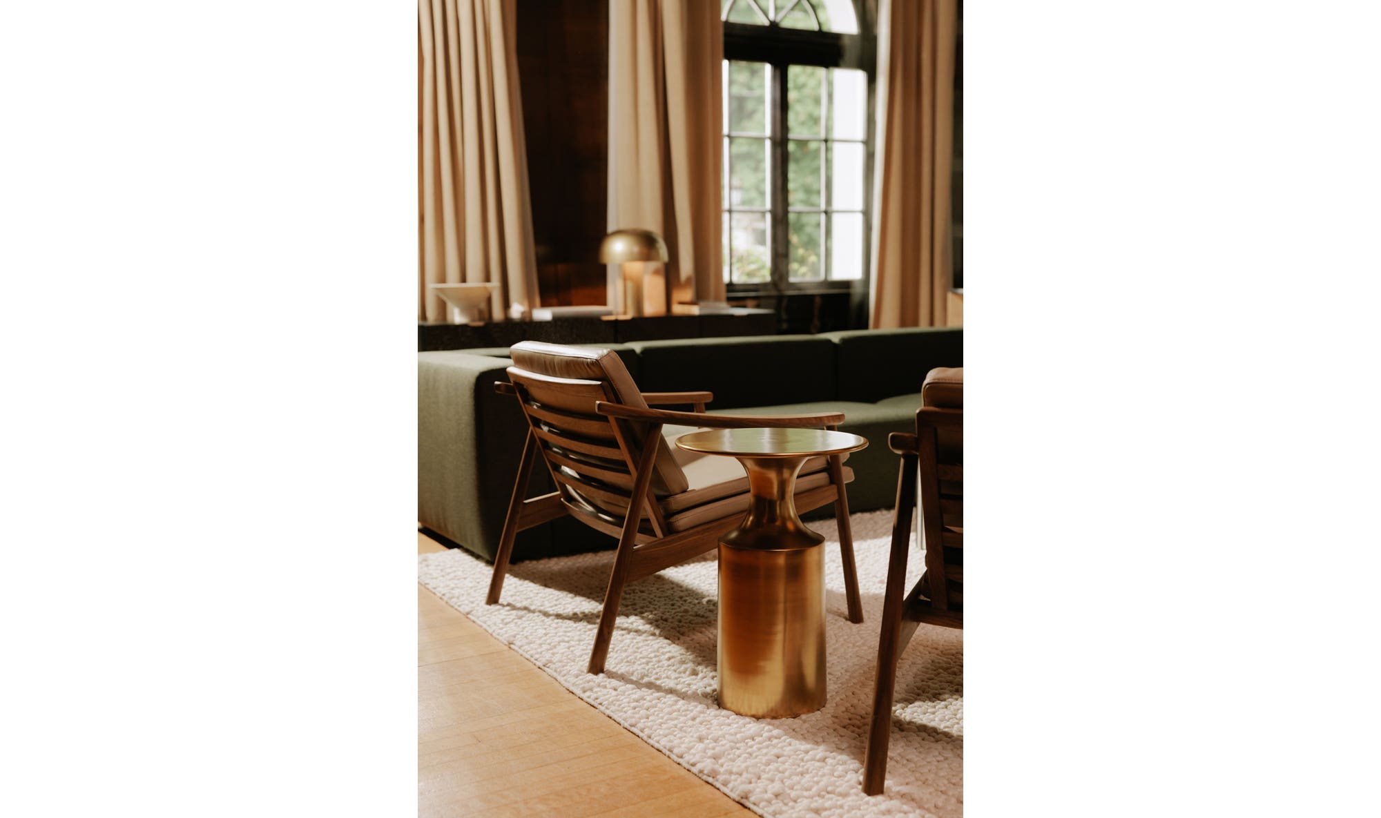 14.5" Gold Aluminum Side Table