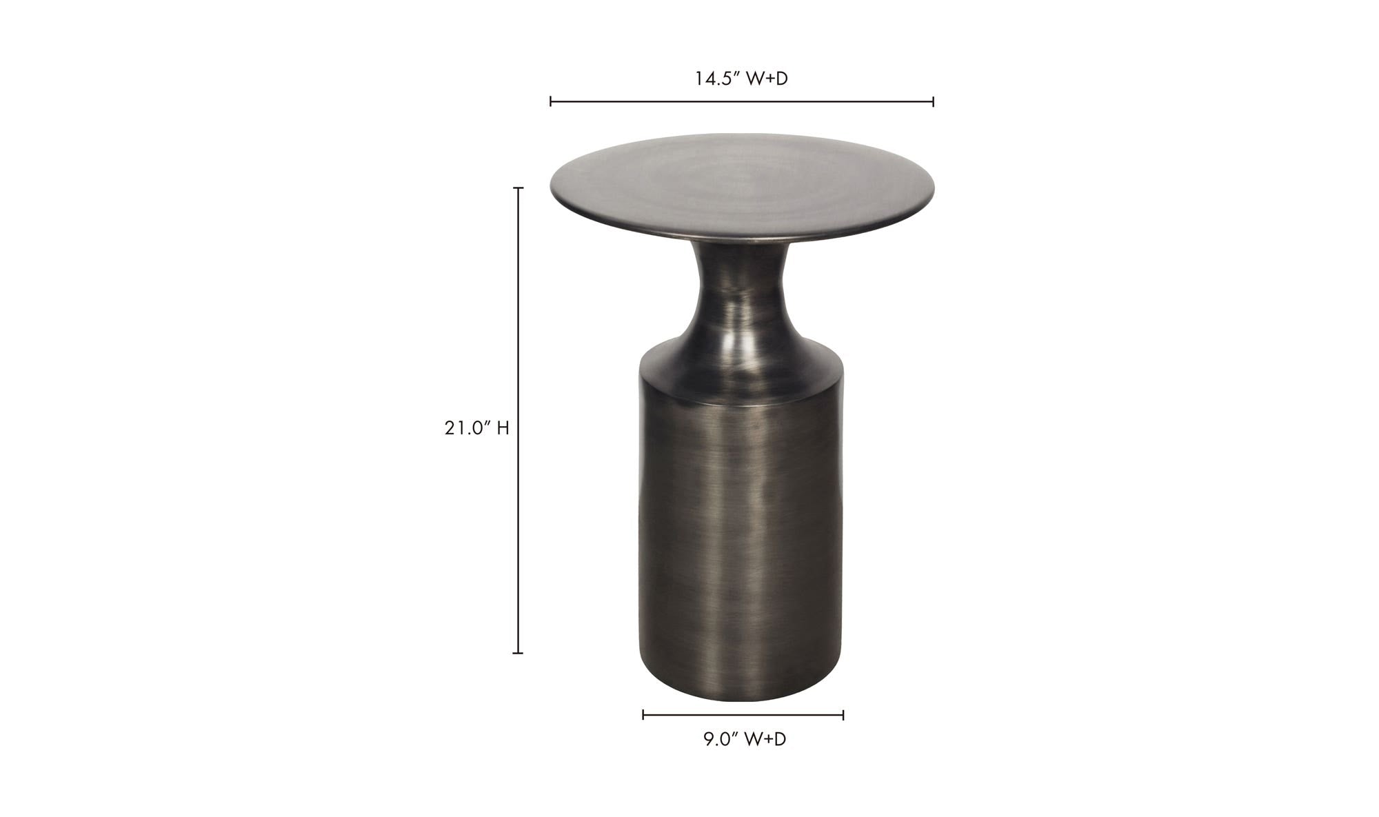 14.5" Zinc Aluminum Side Table
