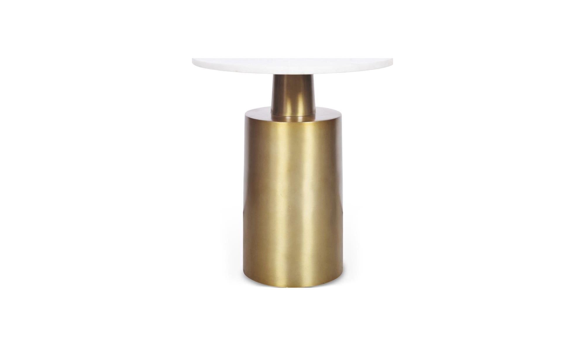 18" Gold Marble Side Table
