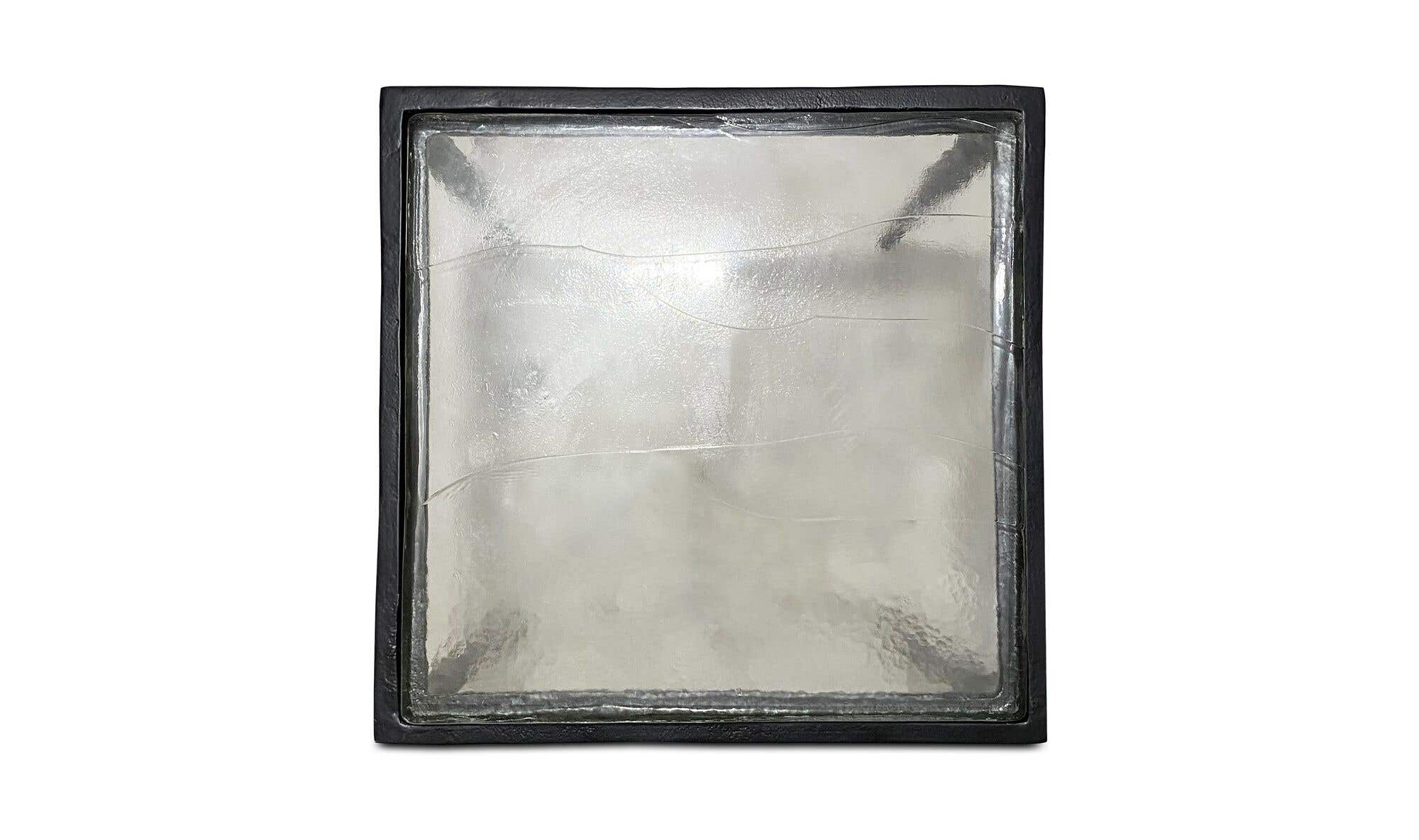 19" Clear Aluminum Side Table