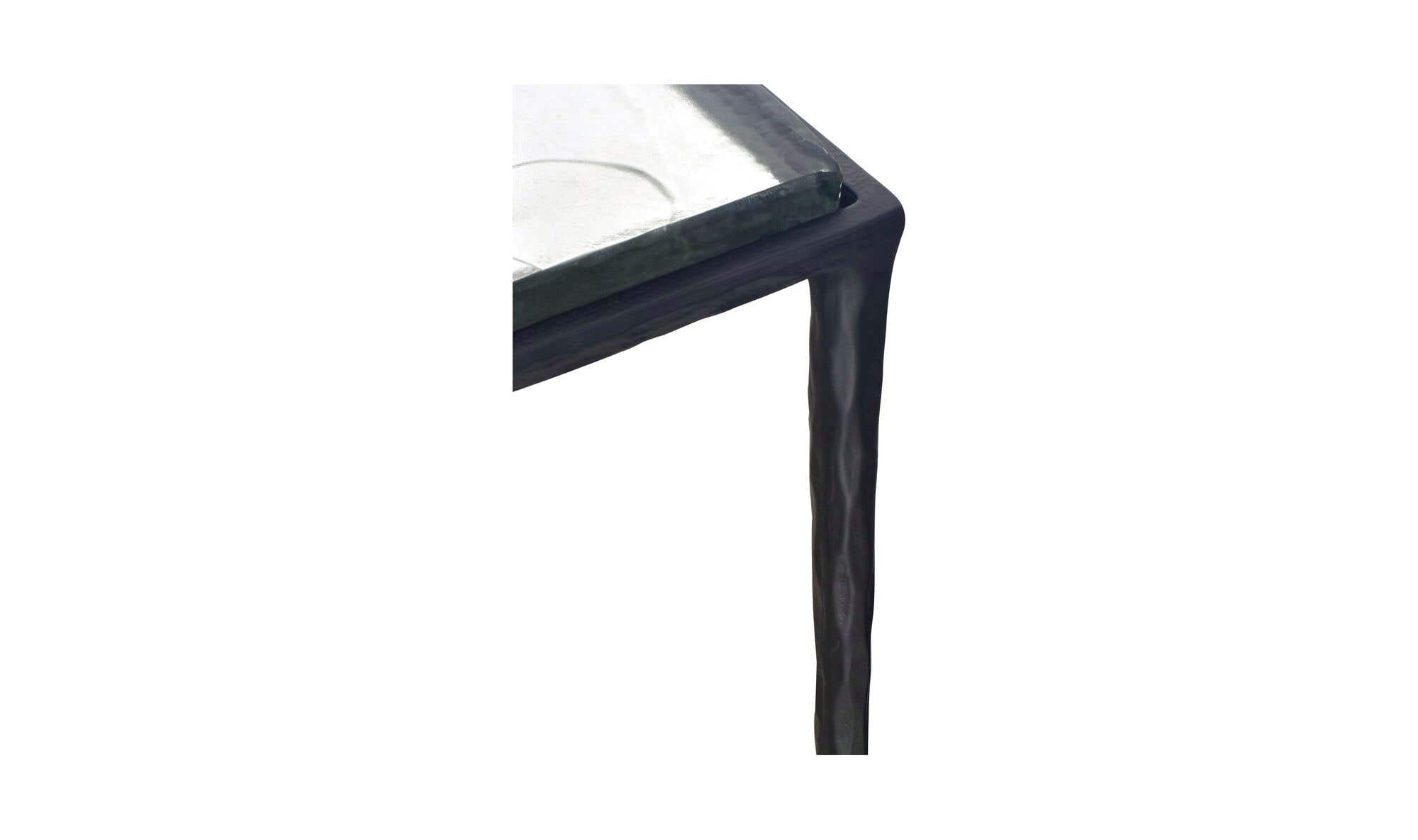 19" Clear Aluminum Side Table