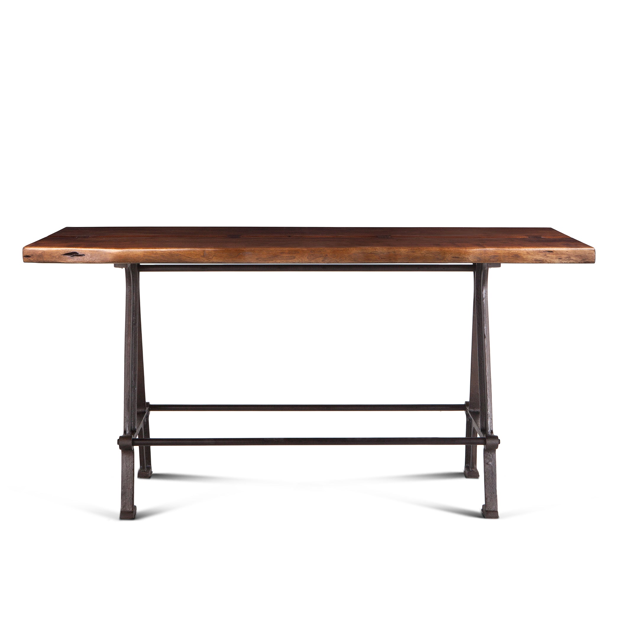 72" Walnut Acacia Wood Gathering Table