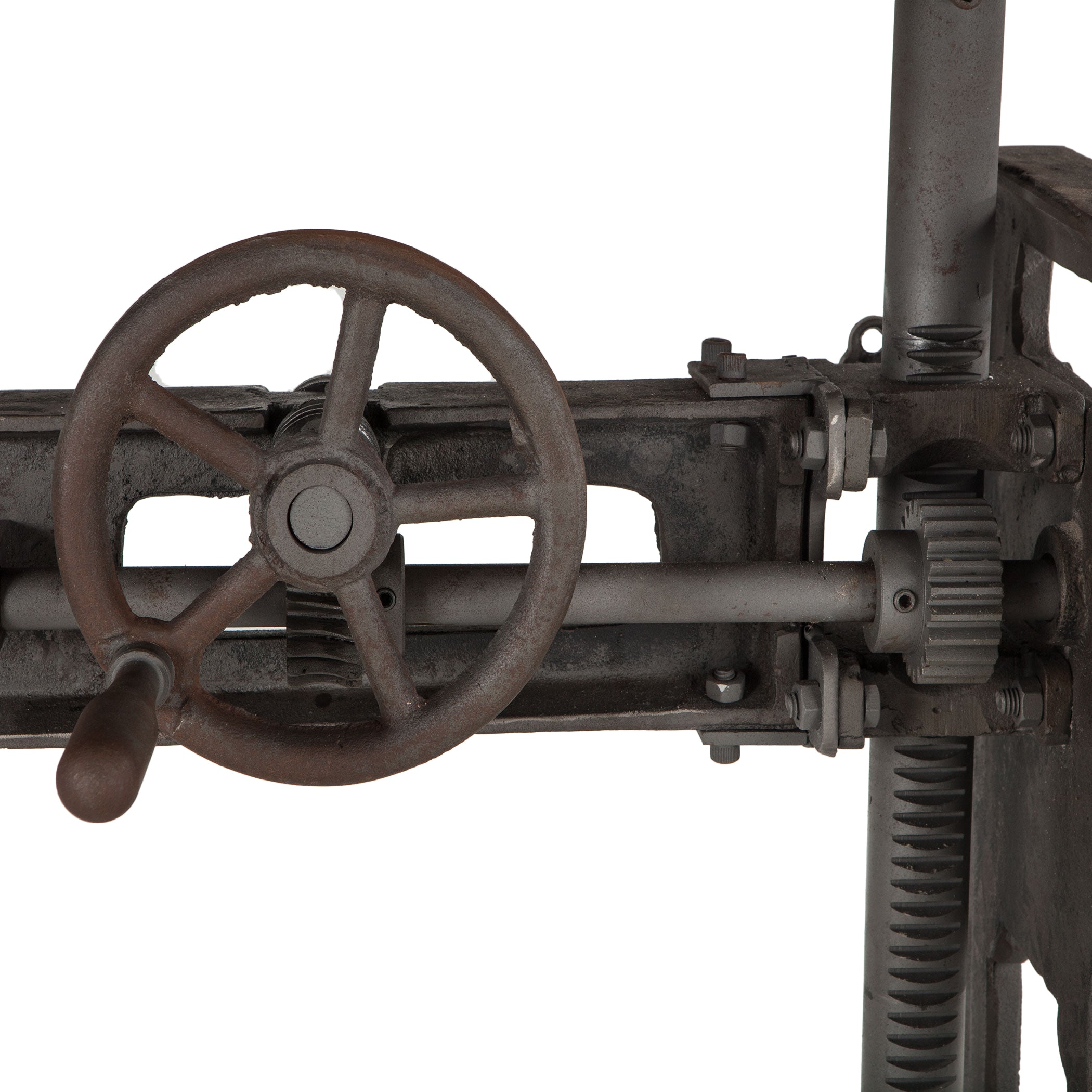 59" Gray Zinc Adjustable Crank Office Desk