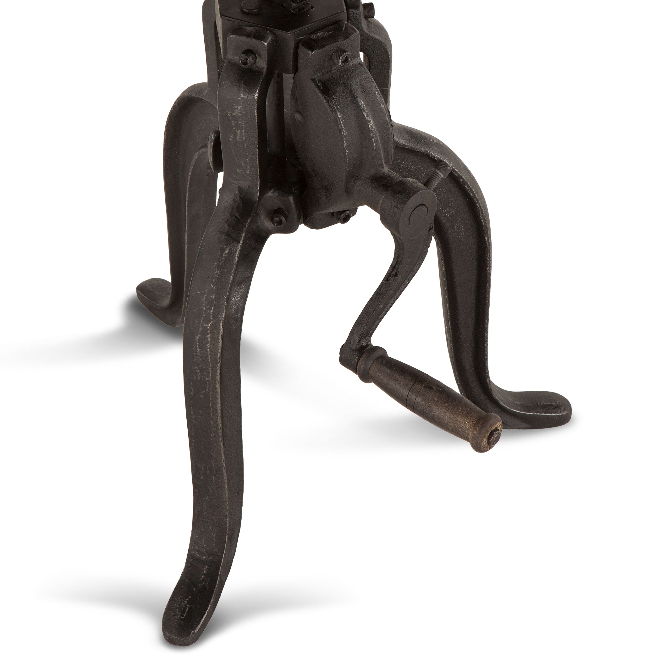 24" Matte Black Adjustable Side Table