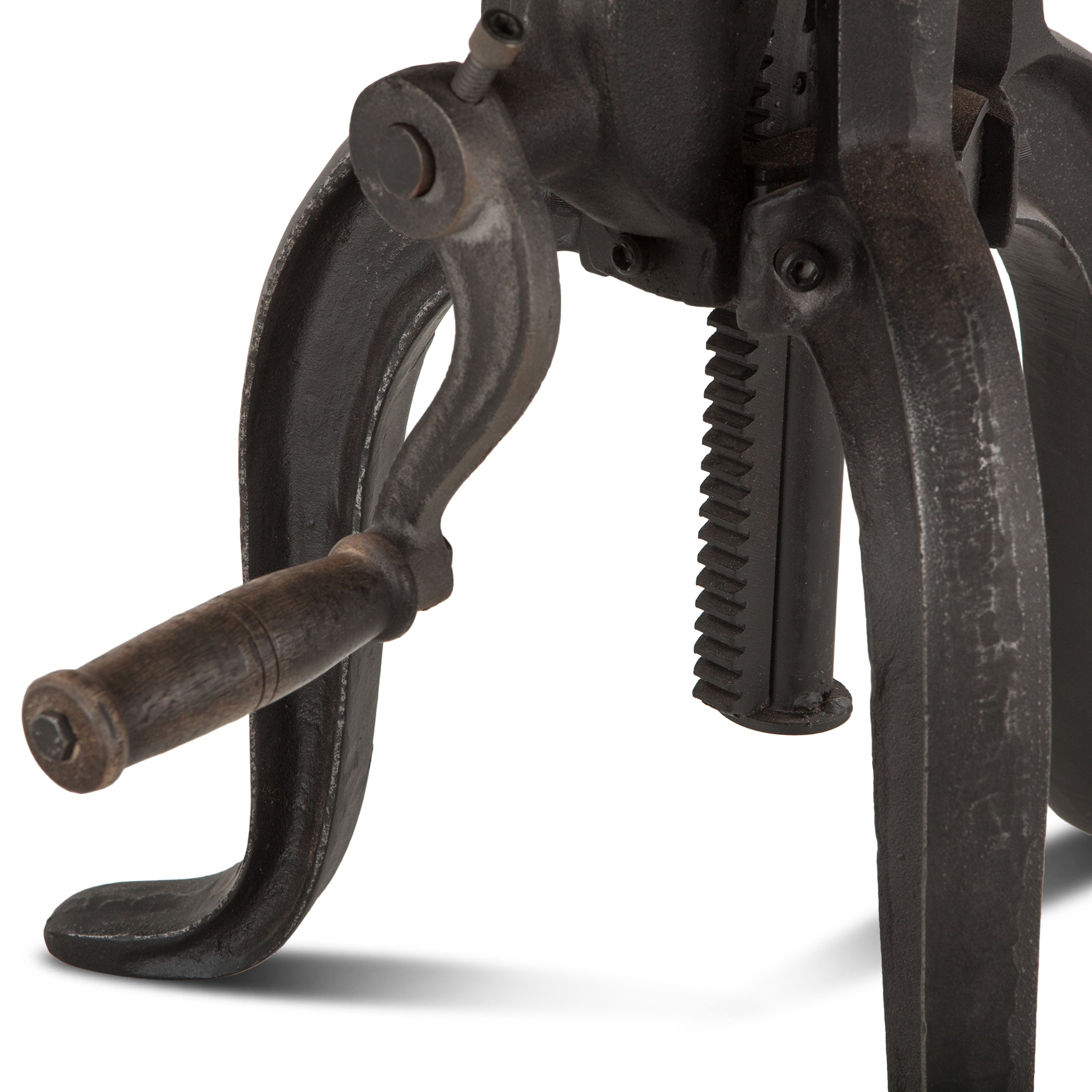 24" Matte Black Adjustable Side Table