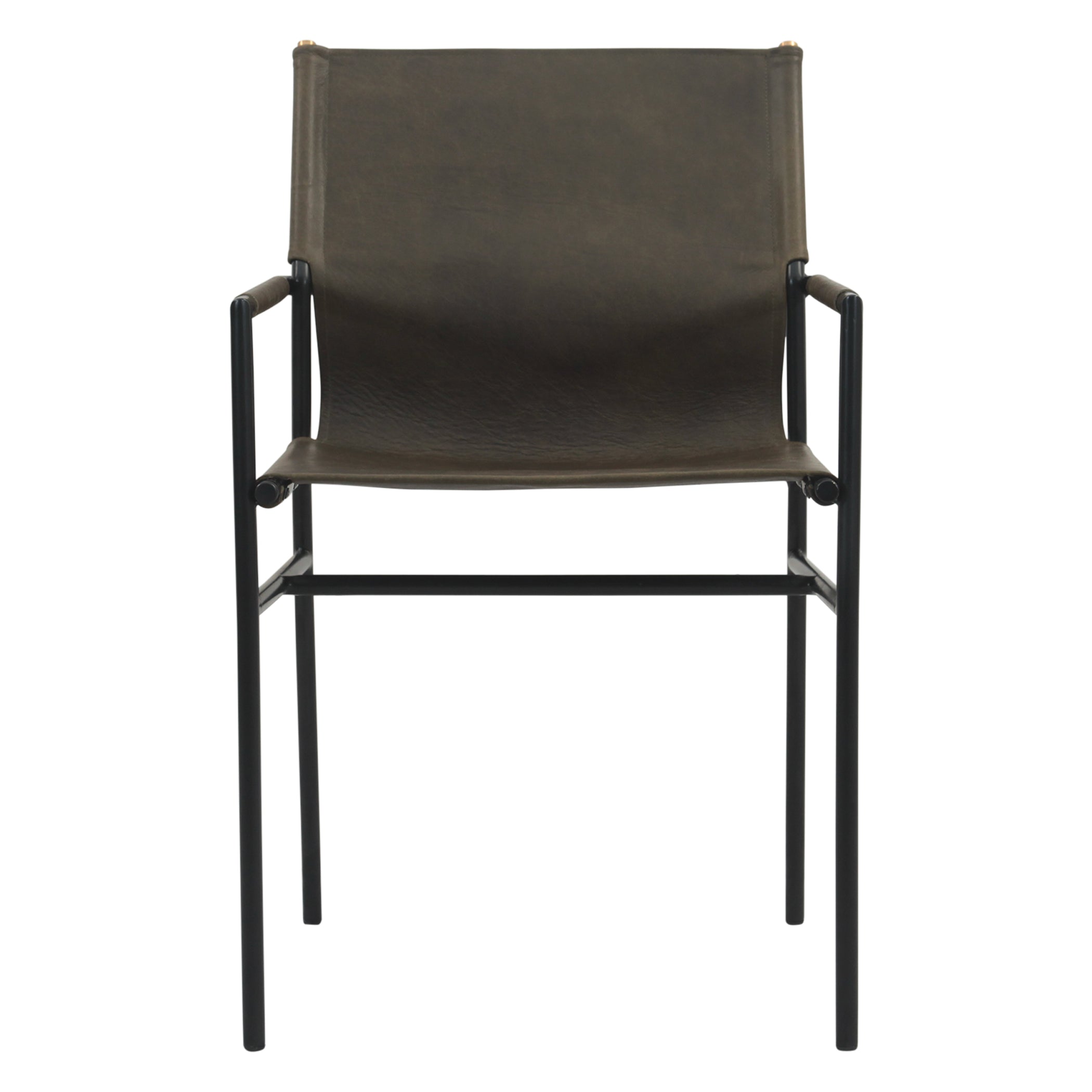 20.5" Armchair Olive Green Leather Dining Armchair
