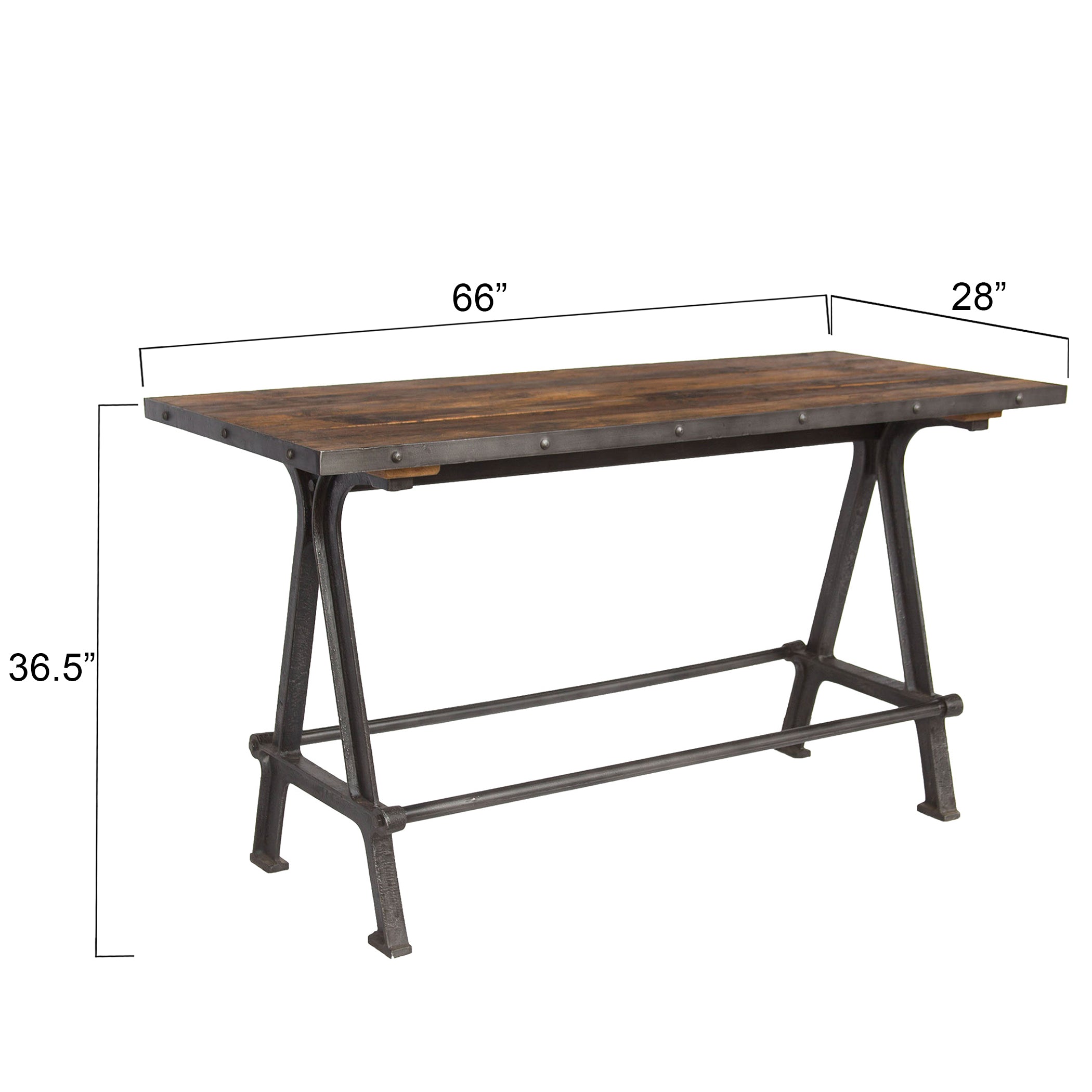 66" Natural Reclaimed Teak Gathering Table