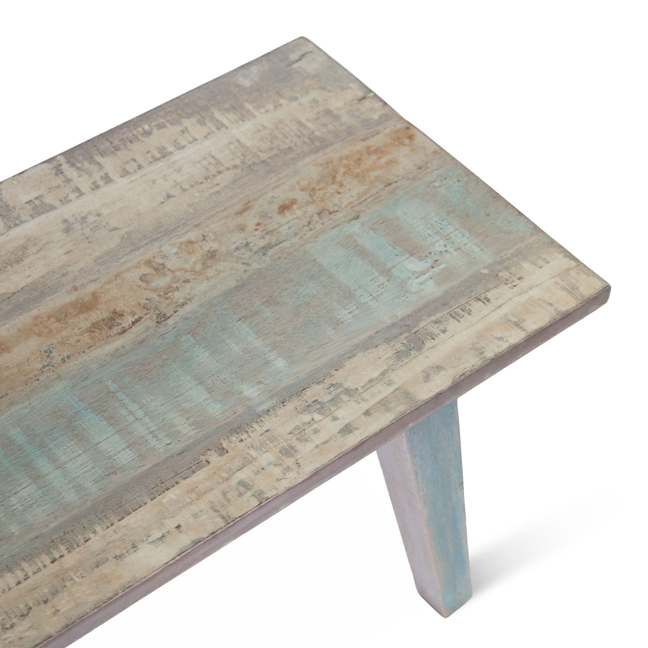 48" Vintage Teal Reclaimed Wood Bench