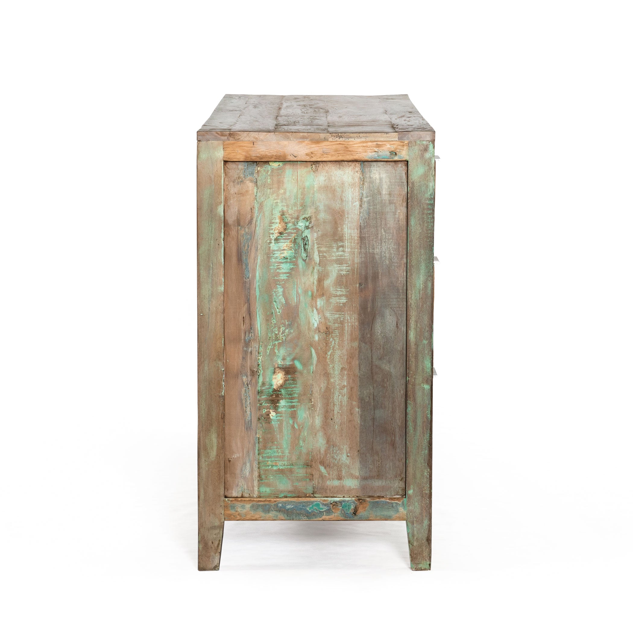 57" Vintage Teal Reclaimed Wood Dresser