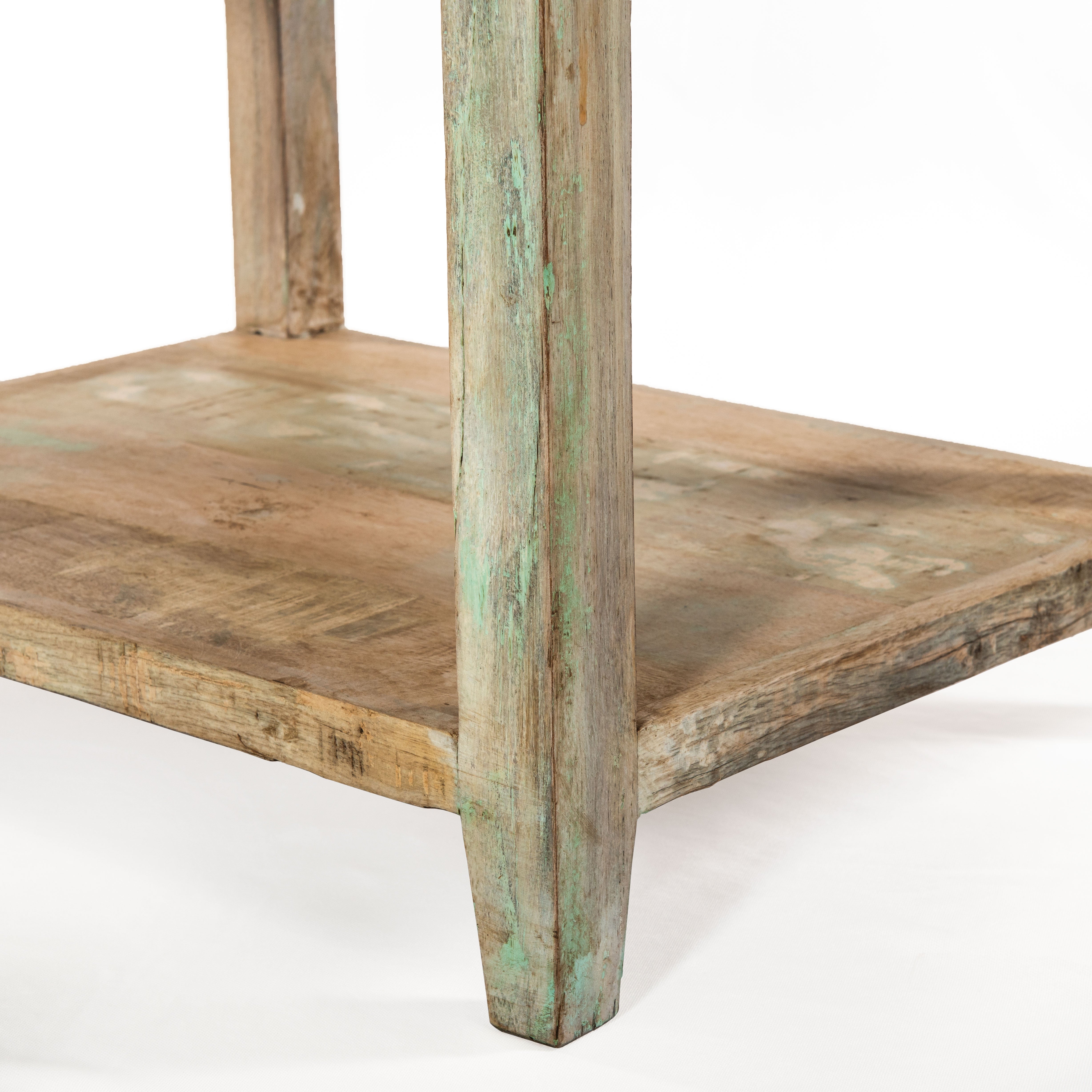 24" Vintage Teal Reclaimed Wood Nightstand