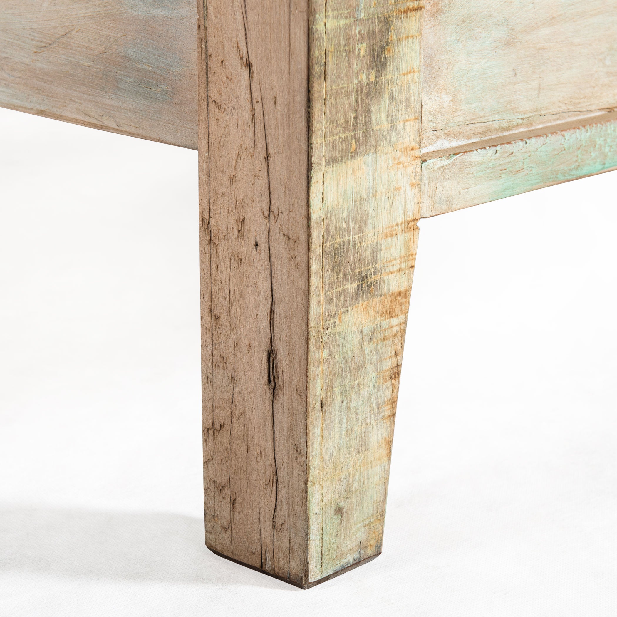 64" Vintage Teal Reclaimed Wood Queen Size Bed