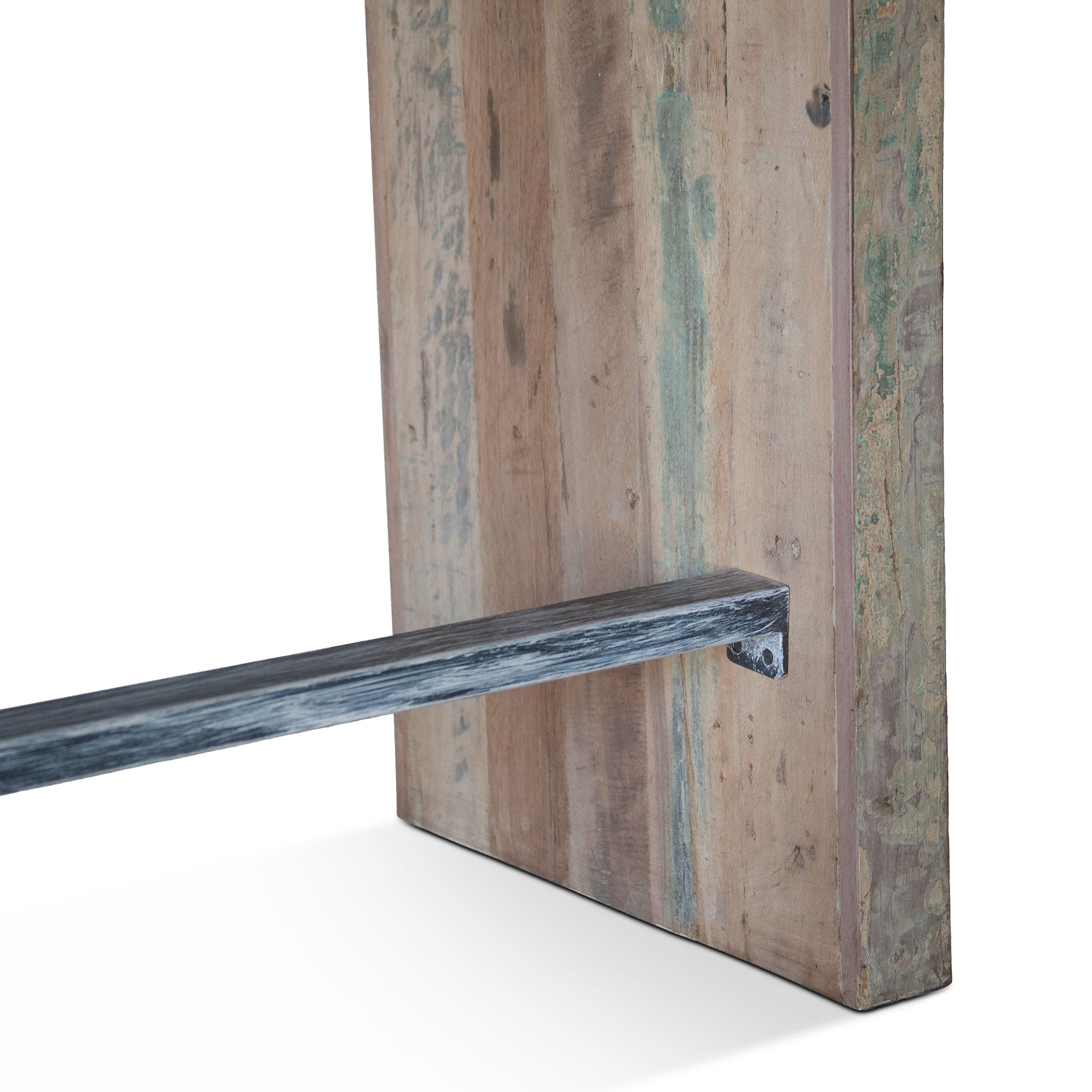 66" Vintage Teal Reclaimed Wood Gathering Table