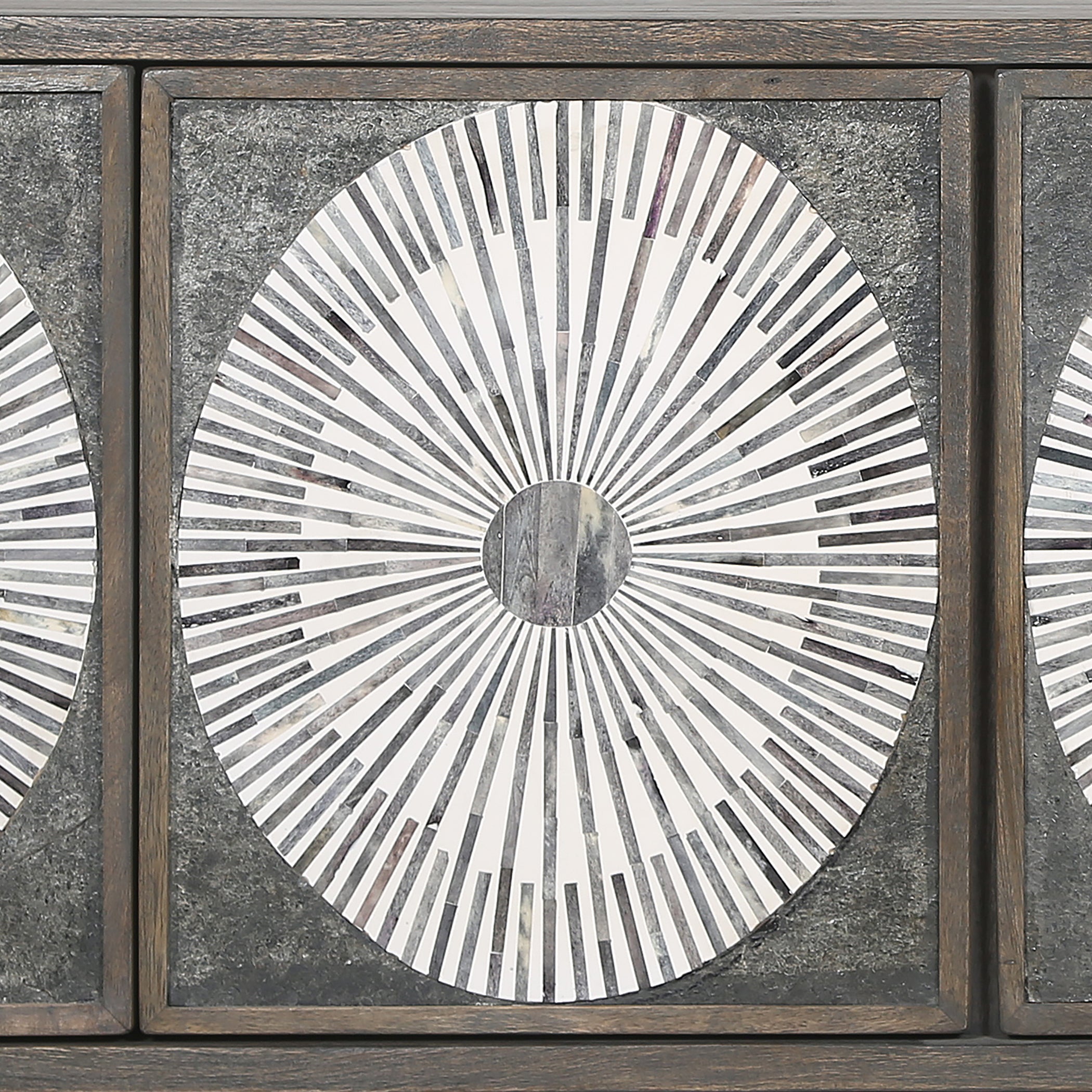 67" Graywash Mango Wood Sideboard