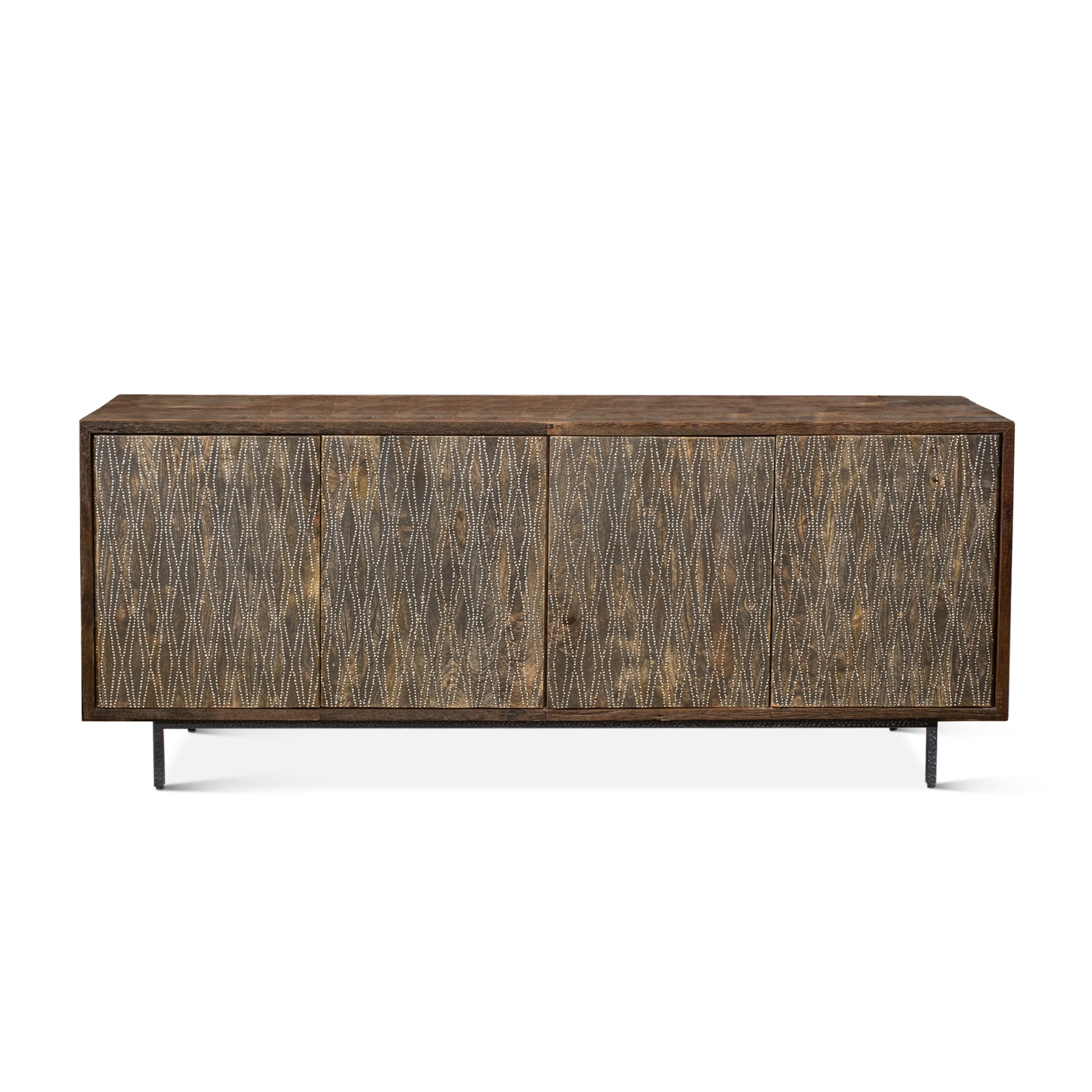 80" Graywash Reclaimed Wood Sideboard