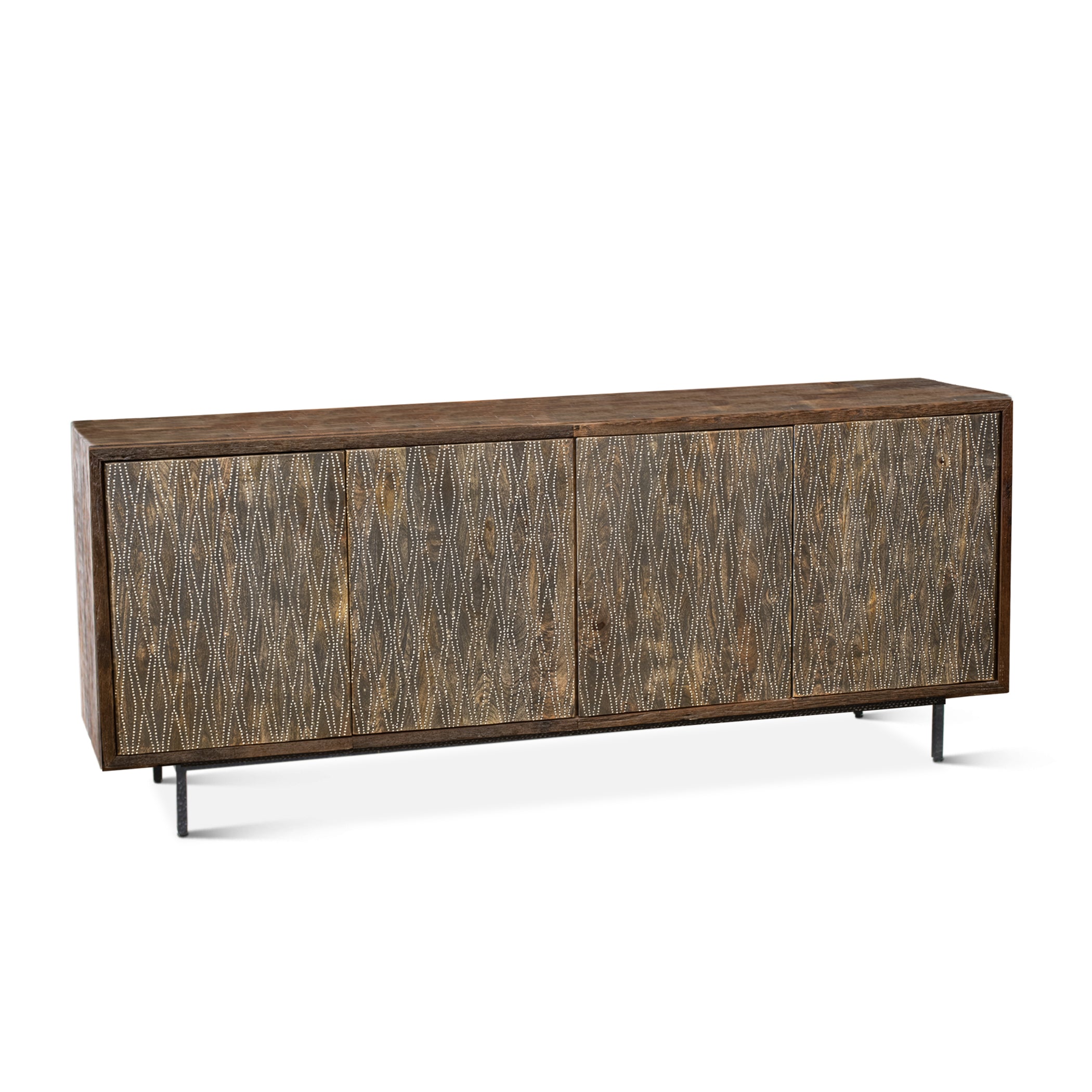 80" Graywash Reclaimed Wood Sideboard