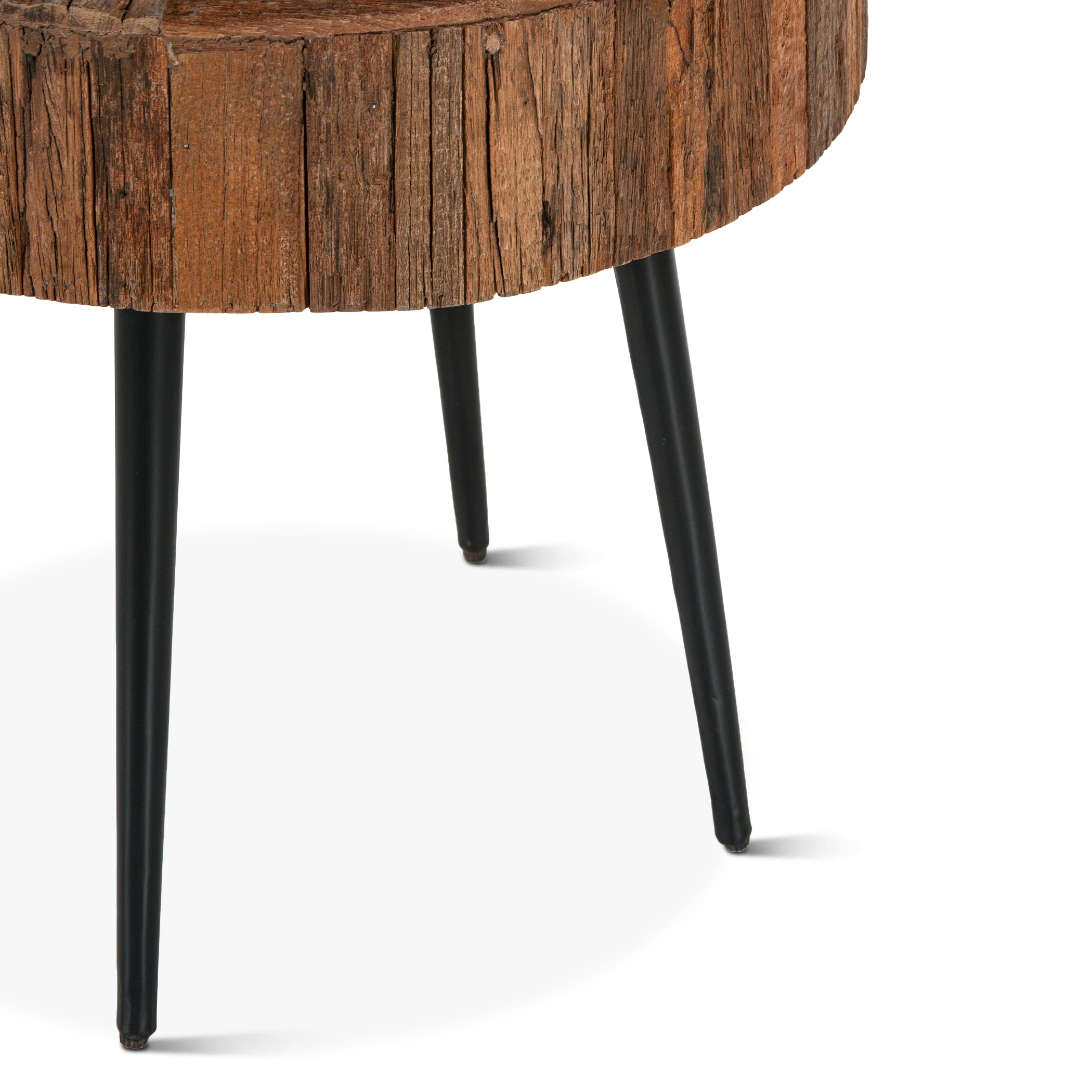 22" Reclaimed Wood Round Side Table