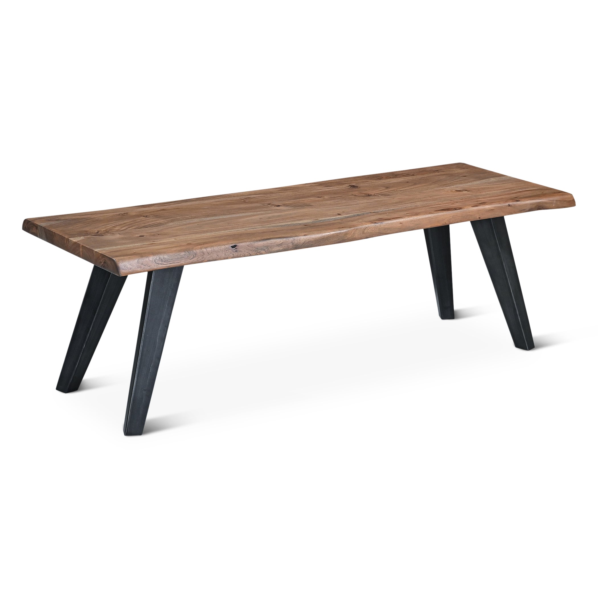 54" Smoked Acacia Wood Bench