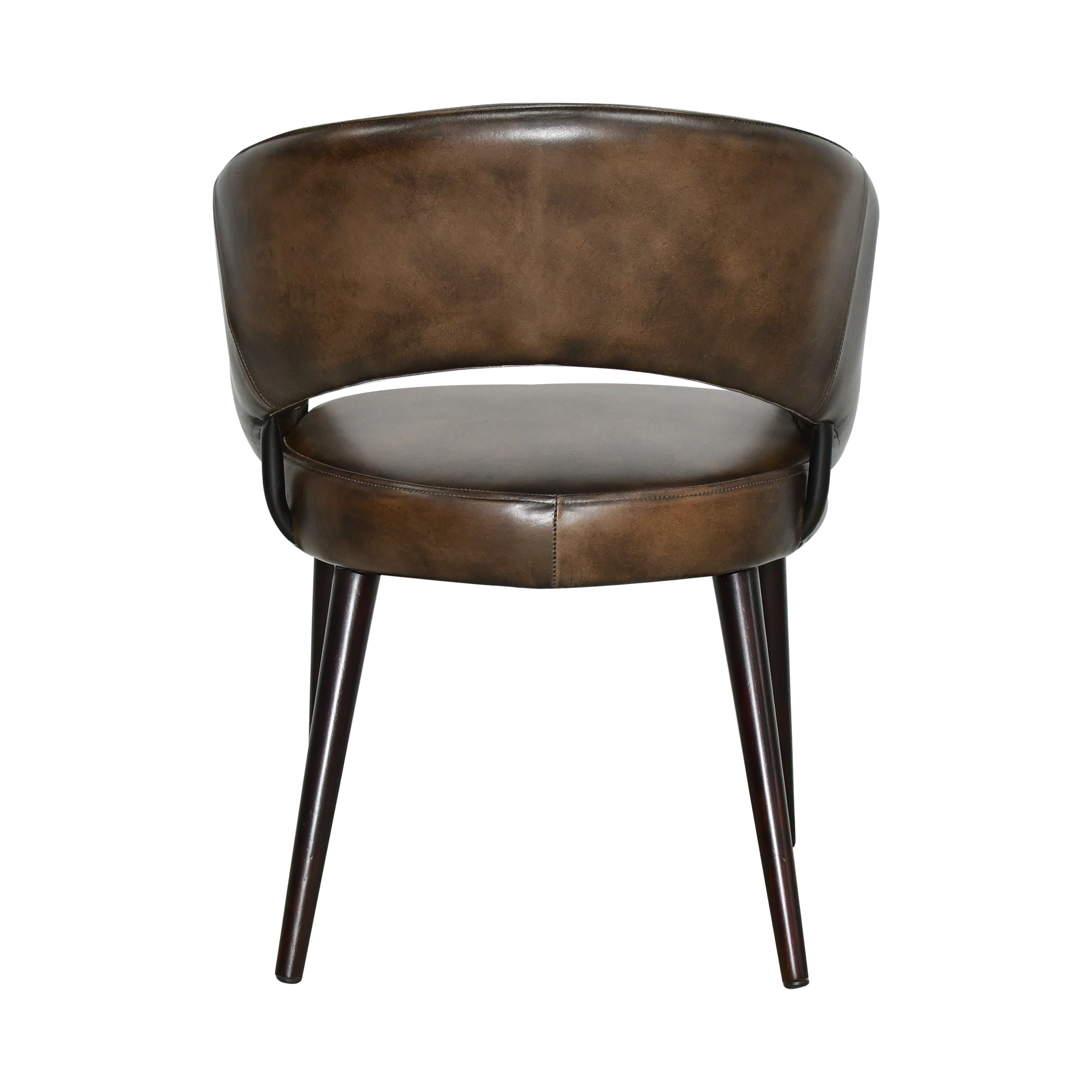 24" Antique Whiskey Leather Dining Chair