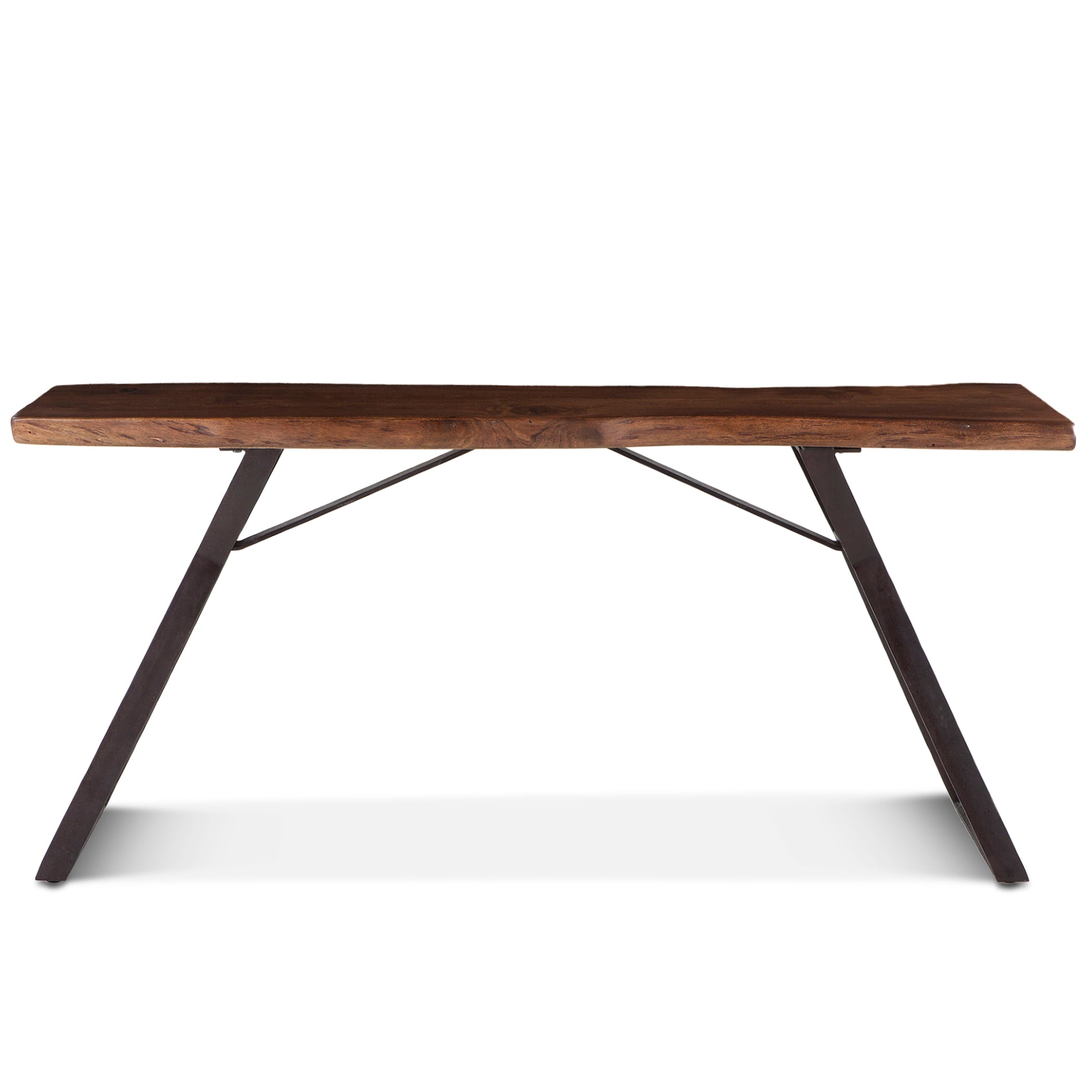 70" Walnut Acacia Wood Console Table