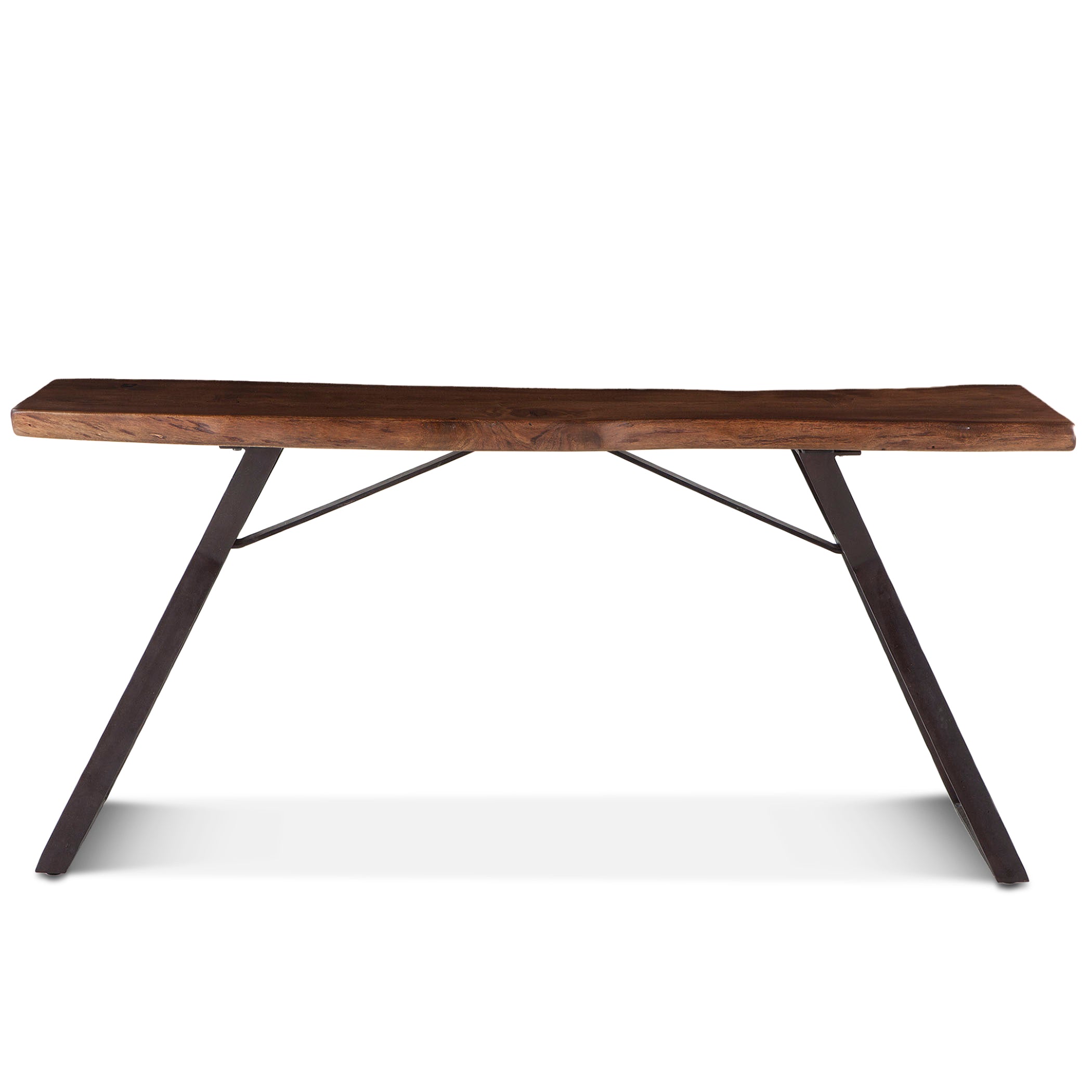70" Walnut Acacia Wood Console Table