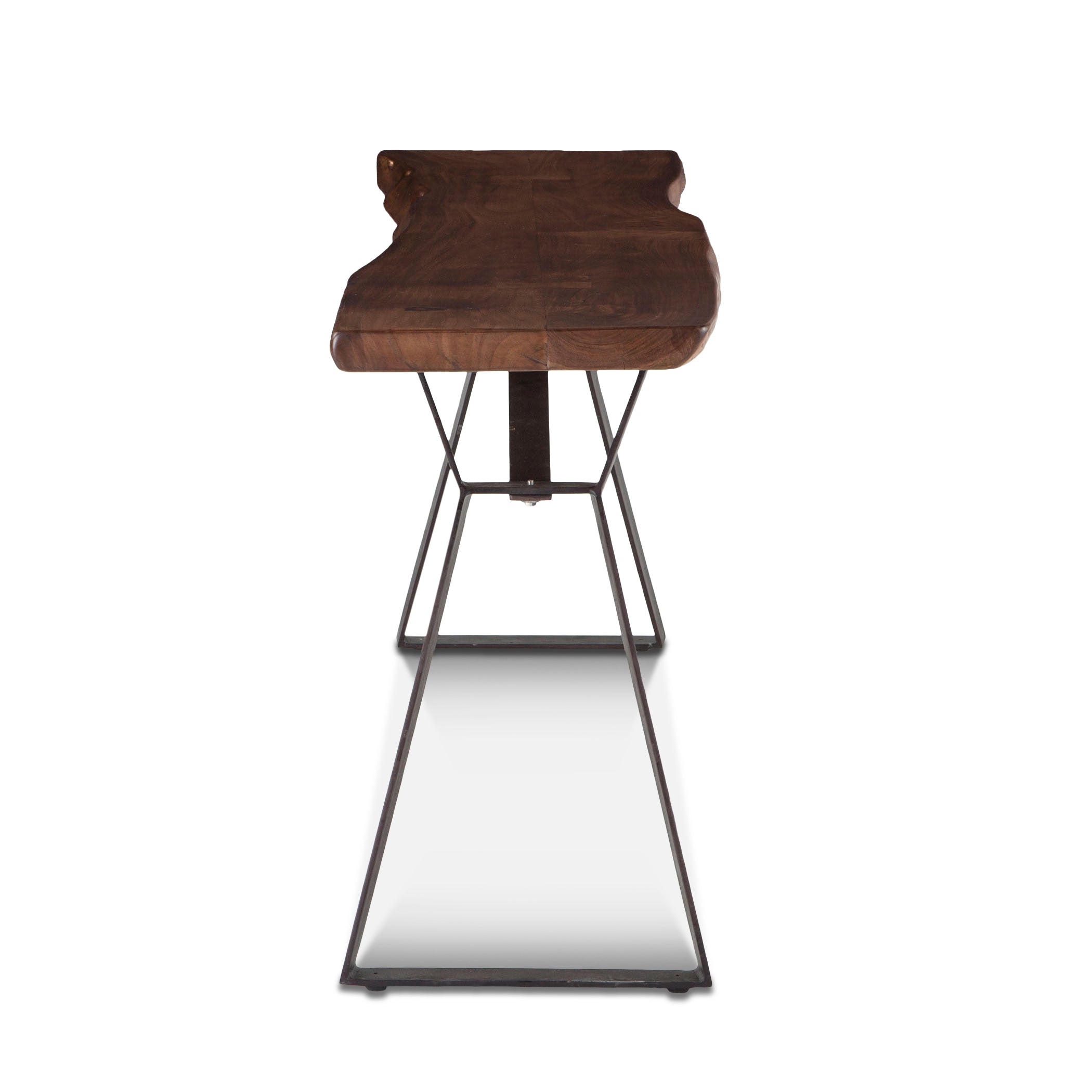 70" Walnut Acacia Wood Console Table